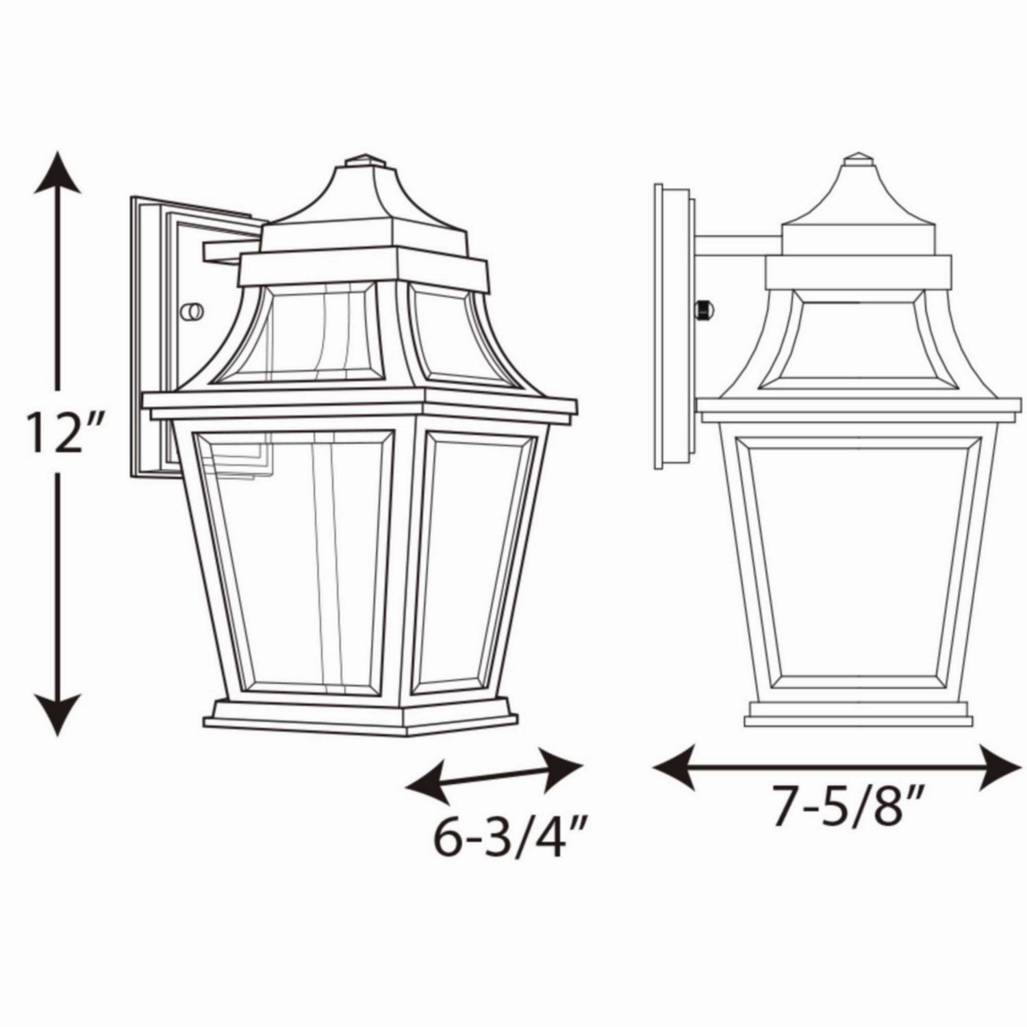Endorse Led LED Wall Lantern Black