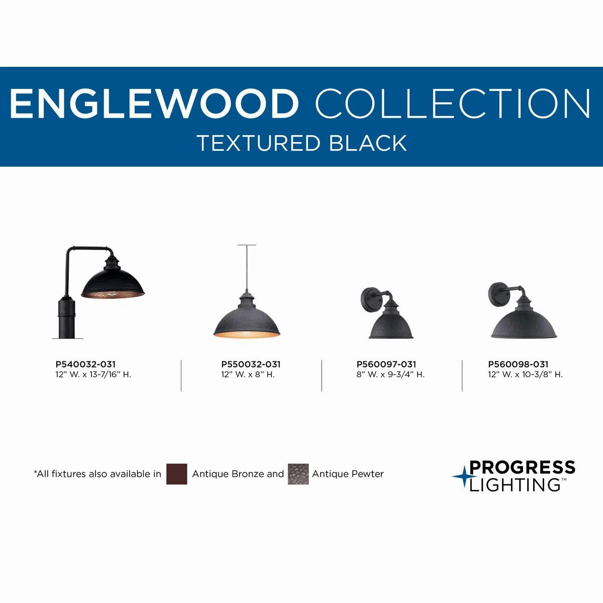 Englewood One Light Wall Lantern Black