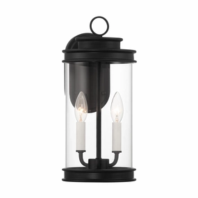 Englewood Two Light Outdoor Wall Lantern Matte BlackOutdoor wall sconces with motion sensor