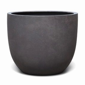 Eschbach Egg Pot - Espresso Black hanging garden planters for small spaces