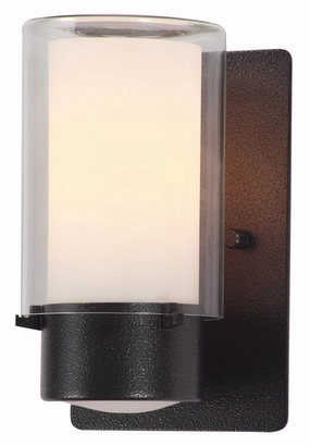 Essex Outdoor One Light Outdoor Wall Sconce Hammered Black w/Half Opal GlassOutdoor wall sconces with motion sensor
