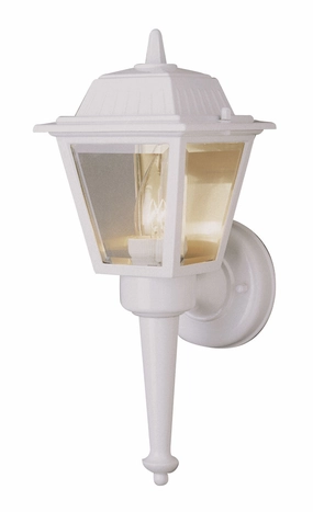 Estate One Light Wall Lantern WhiteOutdoor wall sconces with motion sensor