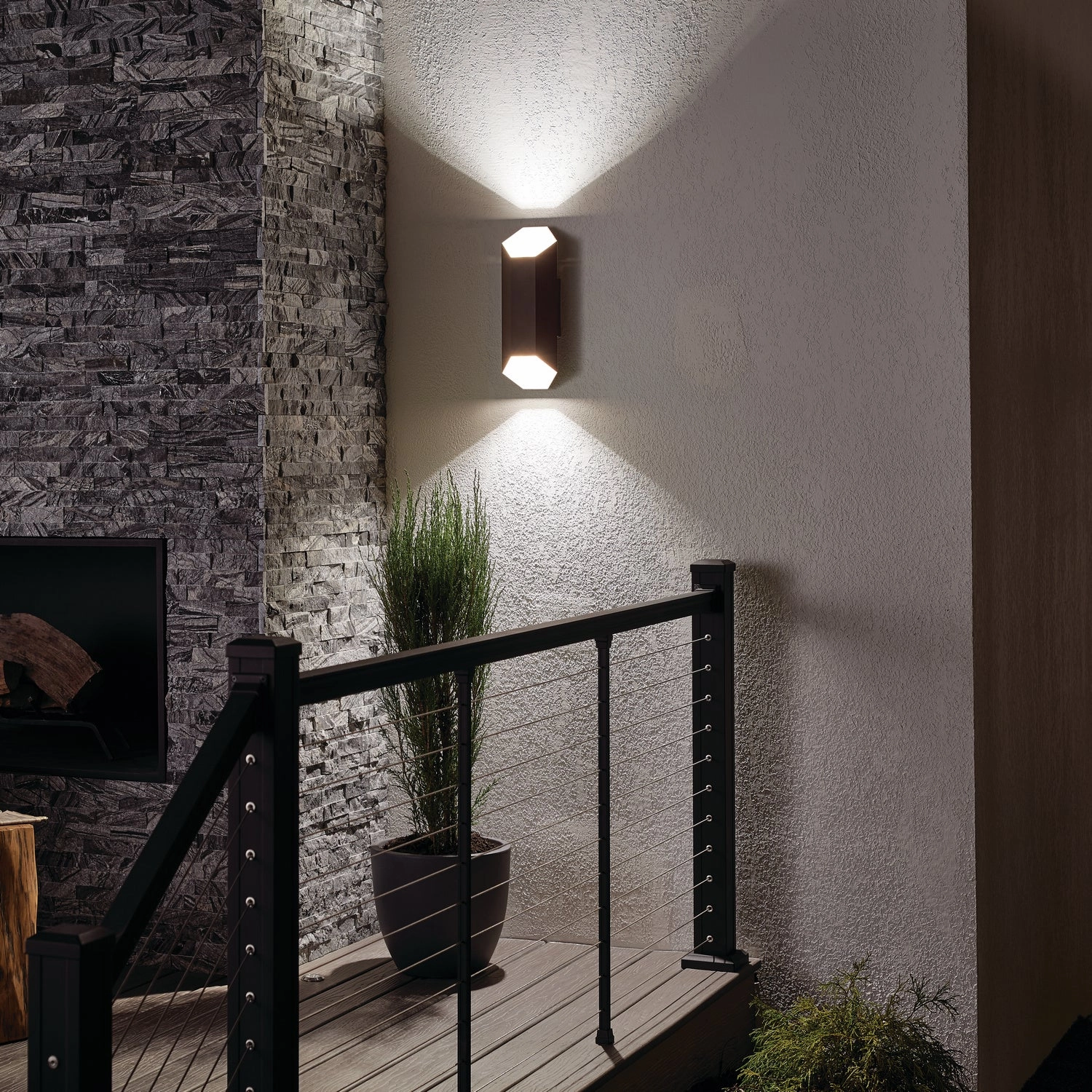 Estella LED Outdoor Wall Mount Textured Architectural Bronze