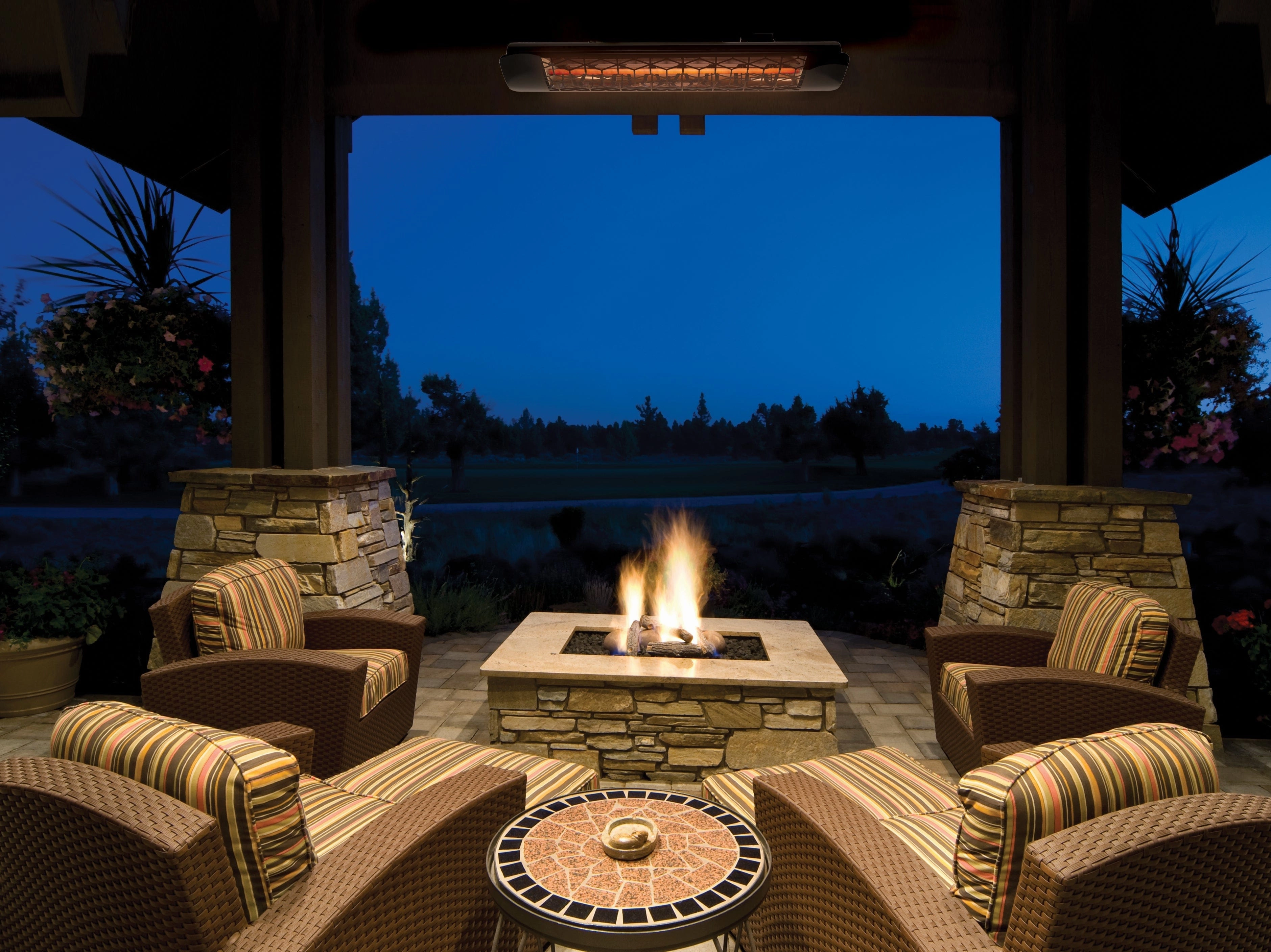 Eurofase EF15 Series 39-inch Stainless Steel Single Element 1500 Watt Electric Patio Heater