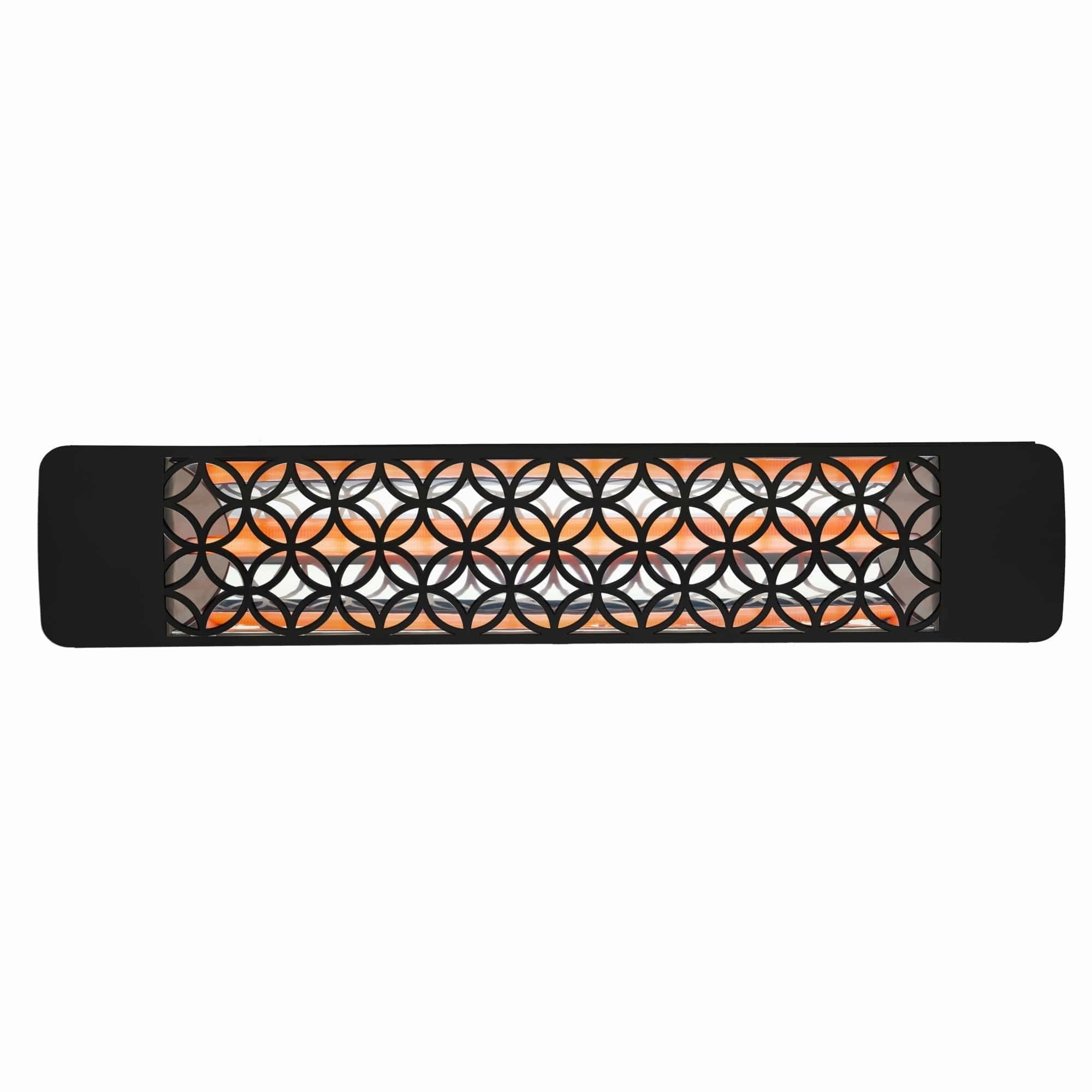 Eurofase EF20 Series 39-inch Black Stainless Steel Single Element 2000 Watt 240V Electric Patio Heater with Decor Plate