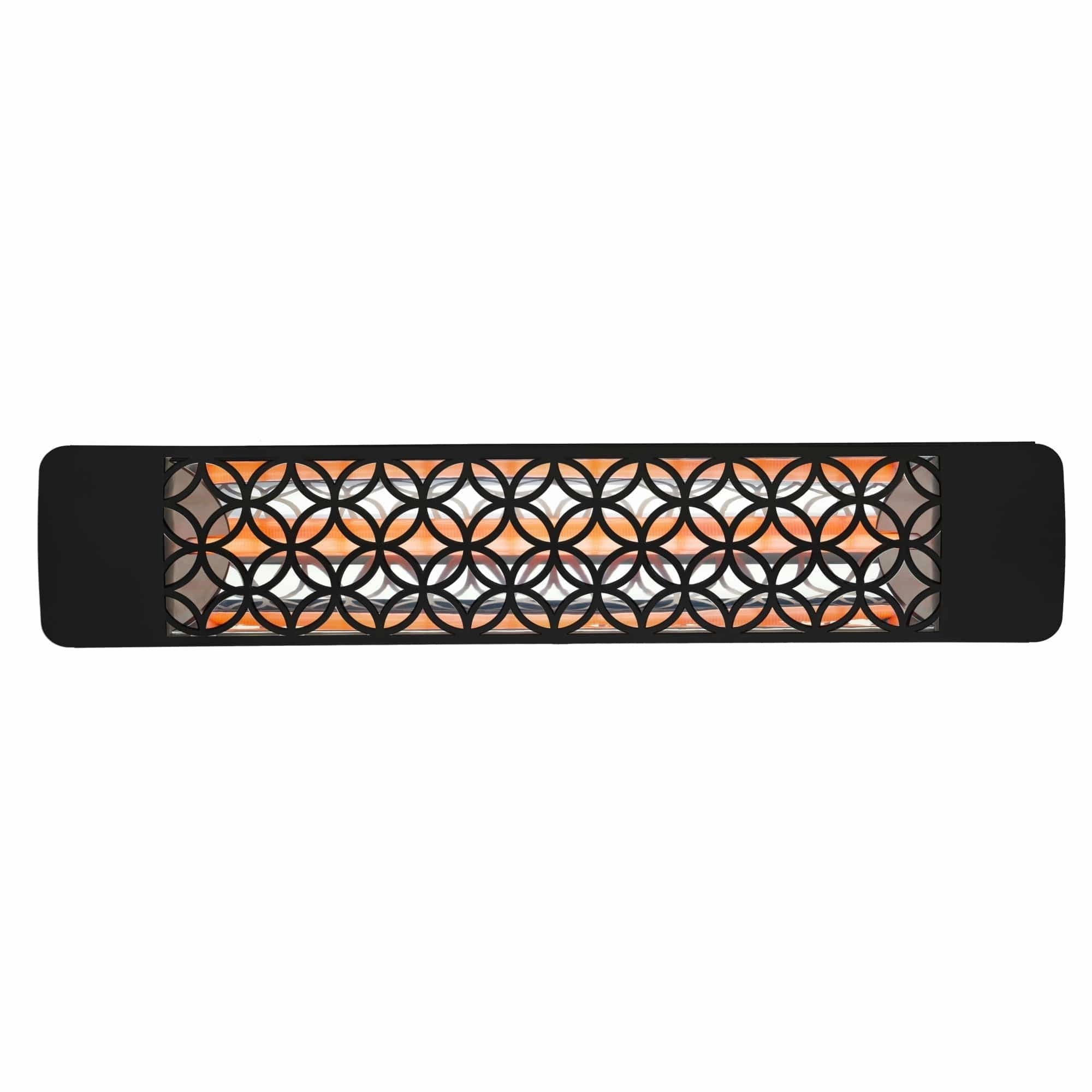Eurofase EF20 Series 39-inch Black Stainless Steel Single Element 2000 Watt 277V Electric Patio Heater with Decor Plate