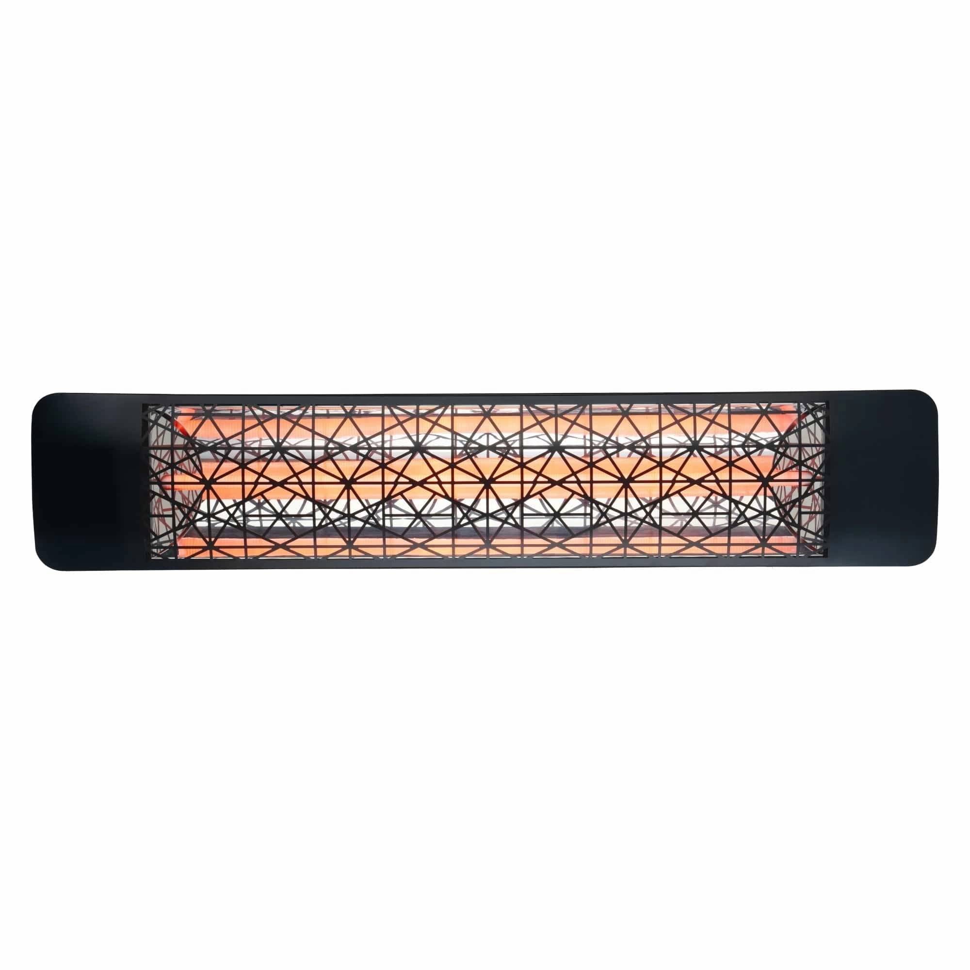 Eurofase EF20 Series 39-inch Black Stainless Steel Single Element 2000 Watt 277V Electric Patio Heater with Decor Plate