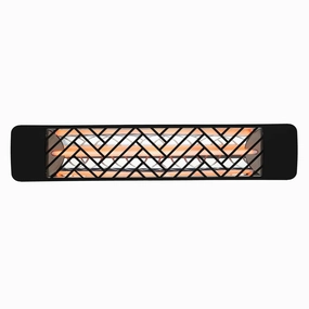 Eurofase EF20 Series 39-inch Black Stainless Steel Single Element 2000 Watt 277V Electric Patio Heater with Decor Plateweatherproof outdoor heater