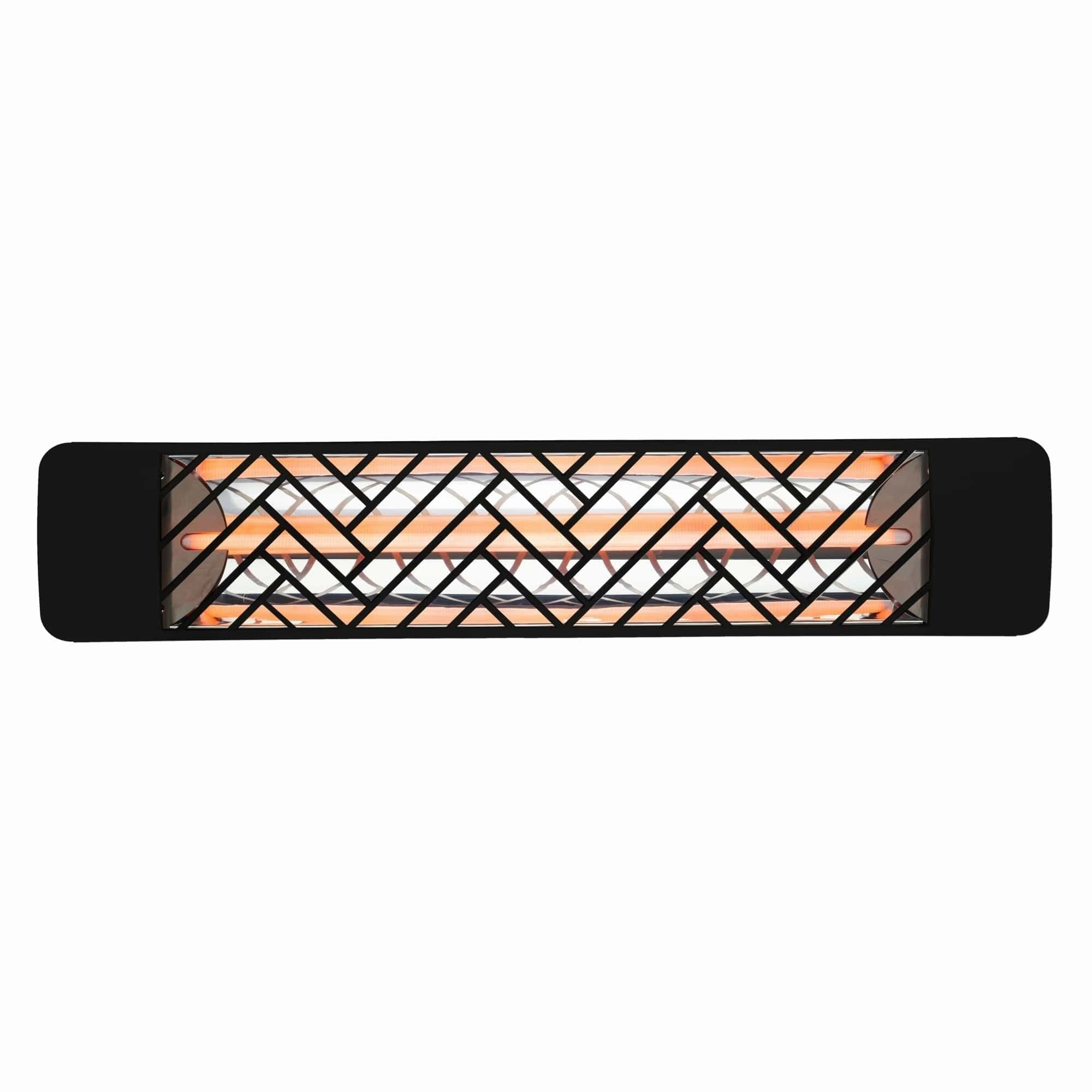 Eurofase EF20 Series 39-inch Black Stainless Steel Single Element 2000 Watt 277V Electric Patio Heater with Decor Plateweatherproof outdoor heater