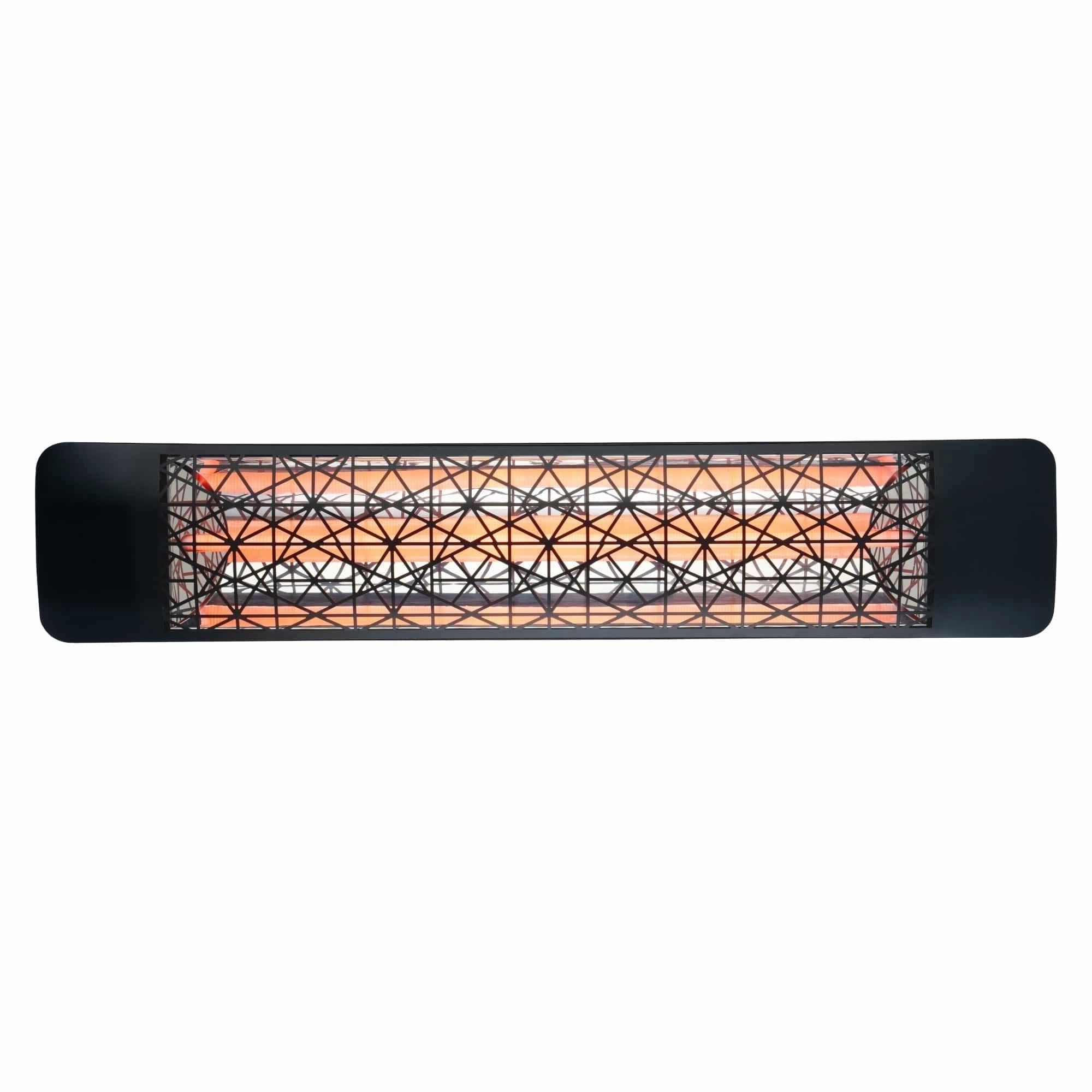 Eurofase EF20 Series 39-inch Black Stainless Steel Single Element 2000 Watt 480V Electric Patio Heater with Decor Plate