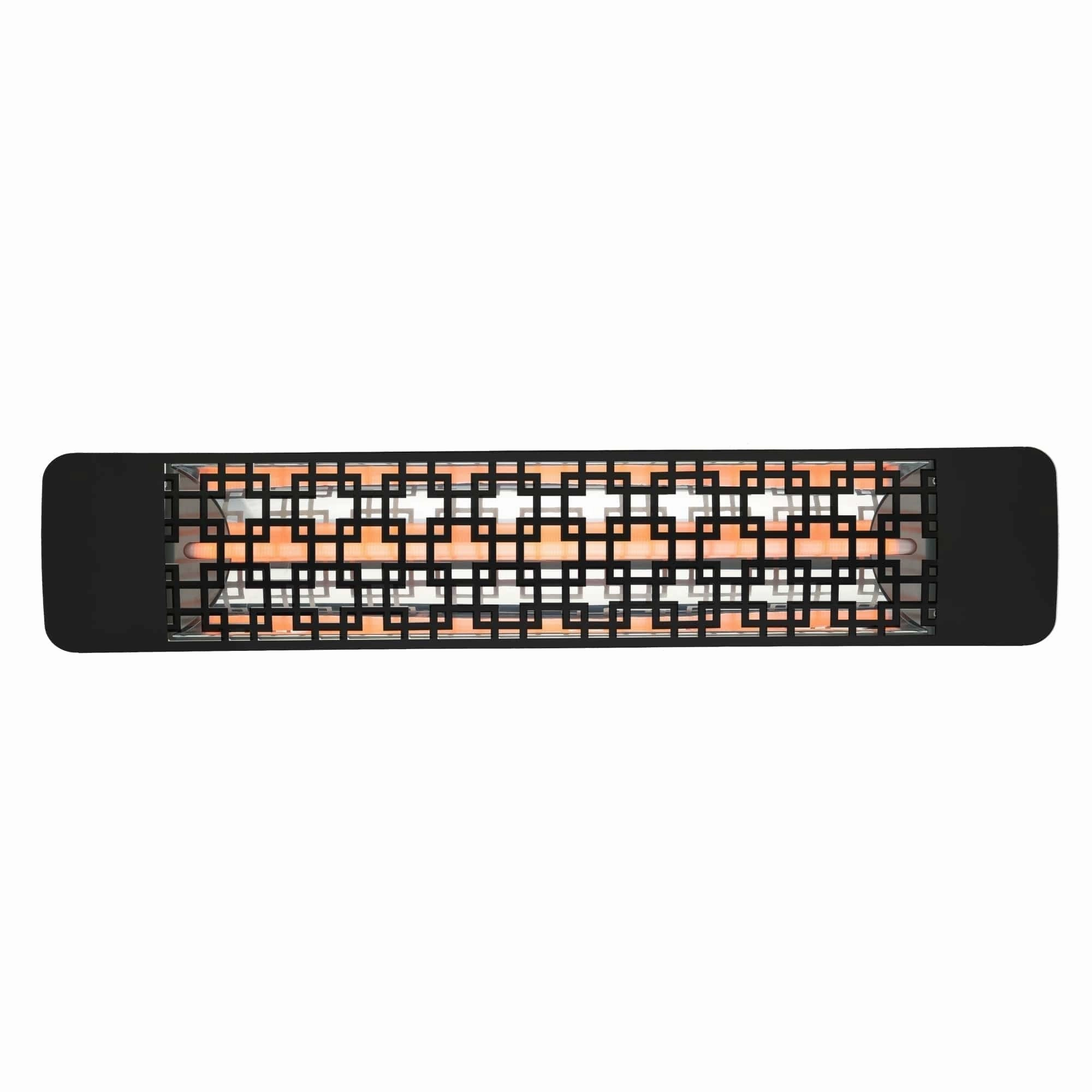 Eurofase EF20 Series 39-inch Black Stainless Steel Single Element 2000 Watt 480V Electric Patio Heater with Decor Plate