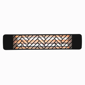 Eurofase EF20 Series 39-inch Black Stainless Steel Single Element 2000 Watt 480V Electric Patio Heater with Decor Plateweatherproof outdoor heater