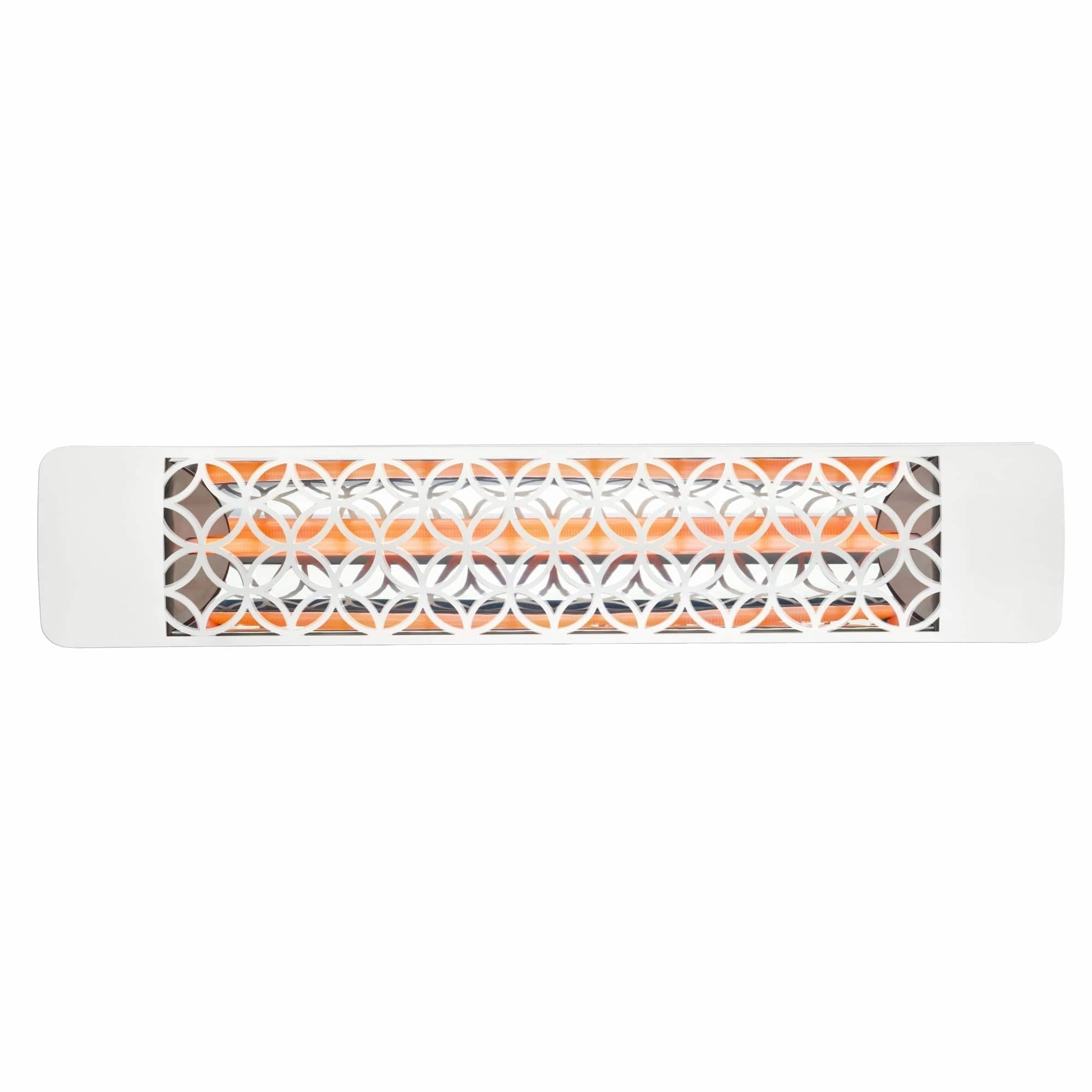 Eurofase EF20 Series 39-inch White Stainless Steel Single Element 2000 Watt 277V Electric Patio Heater with Decor Plate