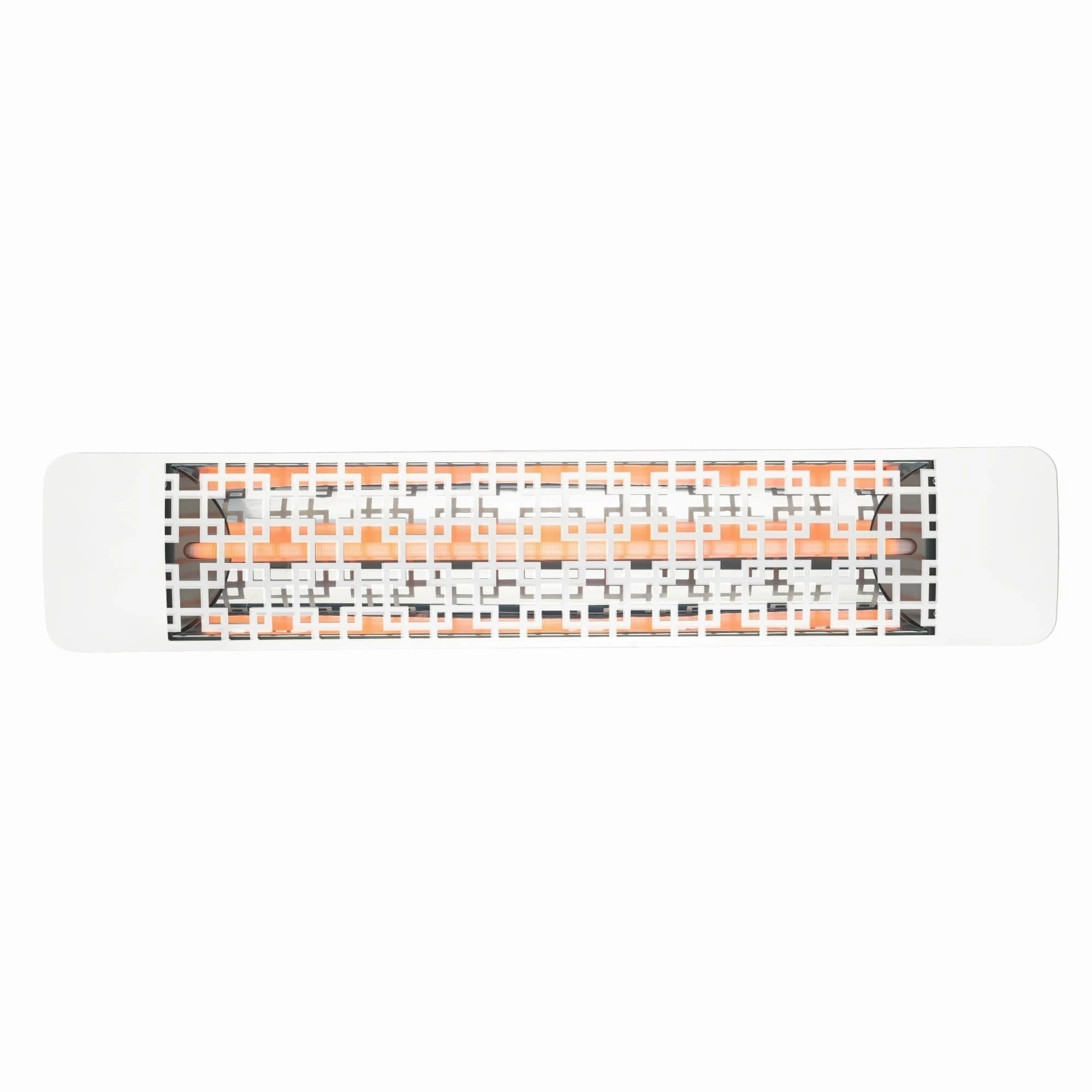 Eurofase EF20 Series 39-inch White Stainless Steel Single Element 2000 Watt 277V Electric Patio Heater with Decor Plate