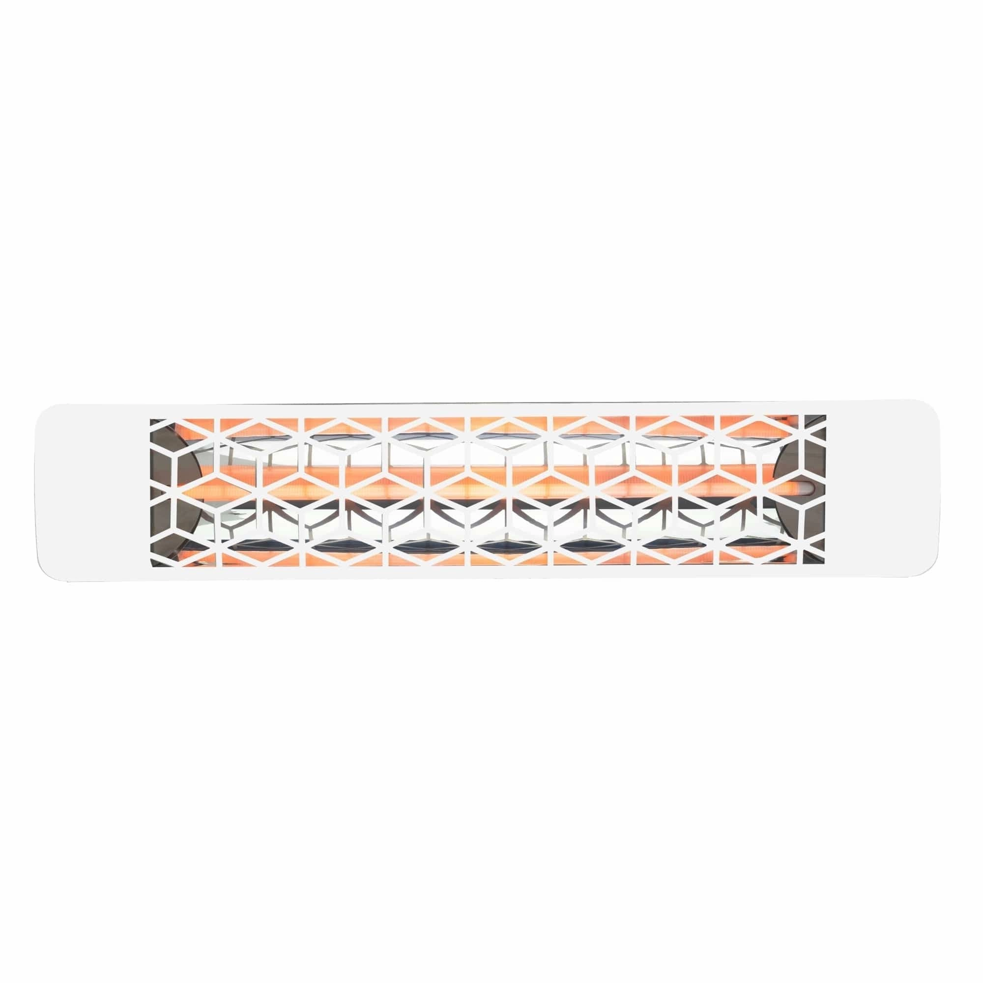 Eurofase EF20 Series 39-inch White Stainless Steel Single Element 2000 Watt 277V Electric Patio Heater with Decor Plate