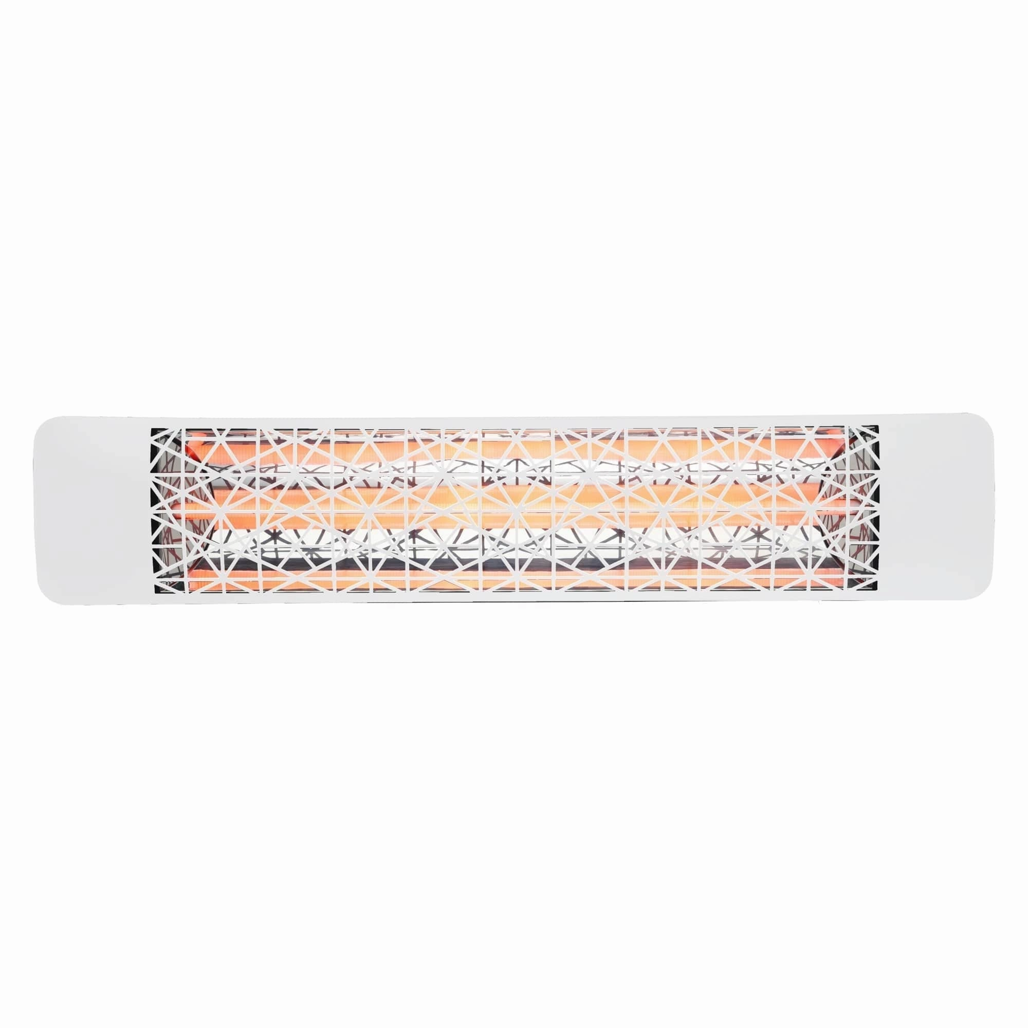 Eurofase EF20 Series 39-inch White Stainless Steel Single Element 2000 Watt 277V Electric Patio Heater with Decor Plate