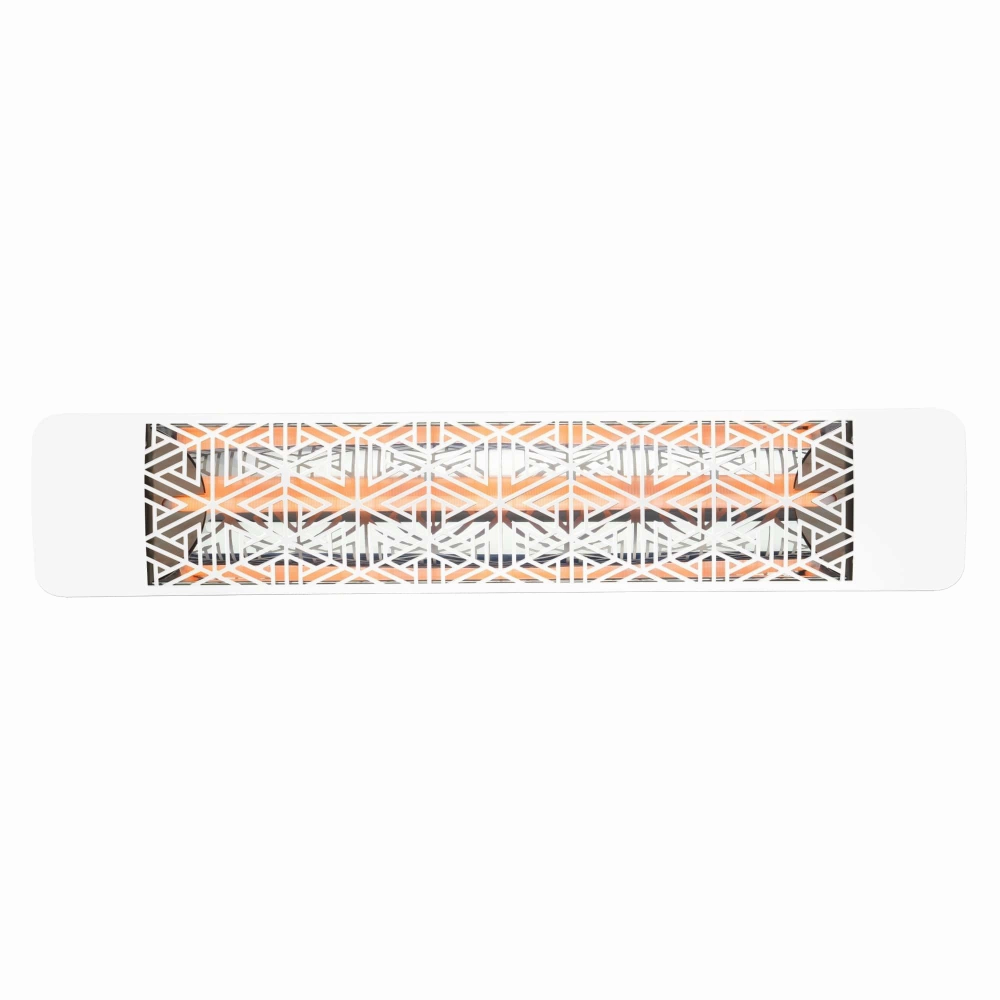 Eurofase EF20 Series 39-inch White Stainless Steel Single Element 2000 Watt 277V Electric Patio Heater with Decor Plate