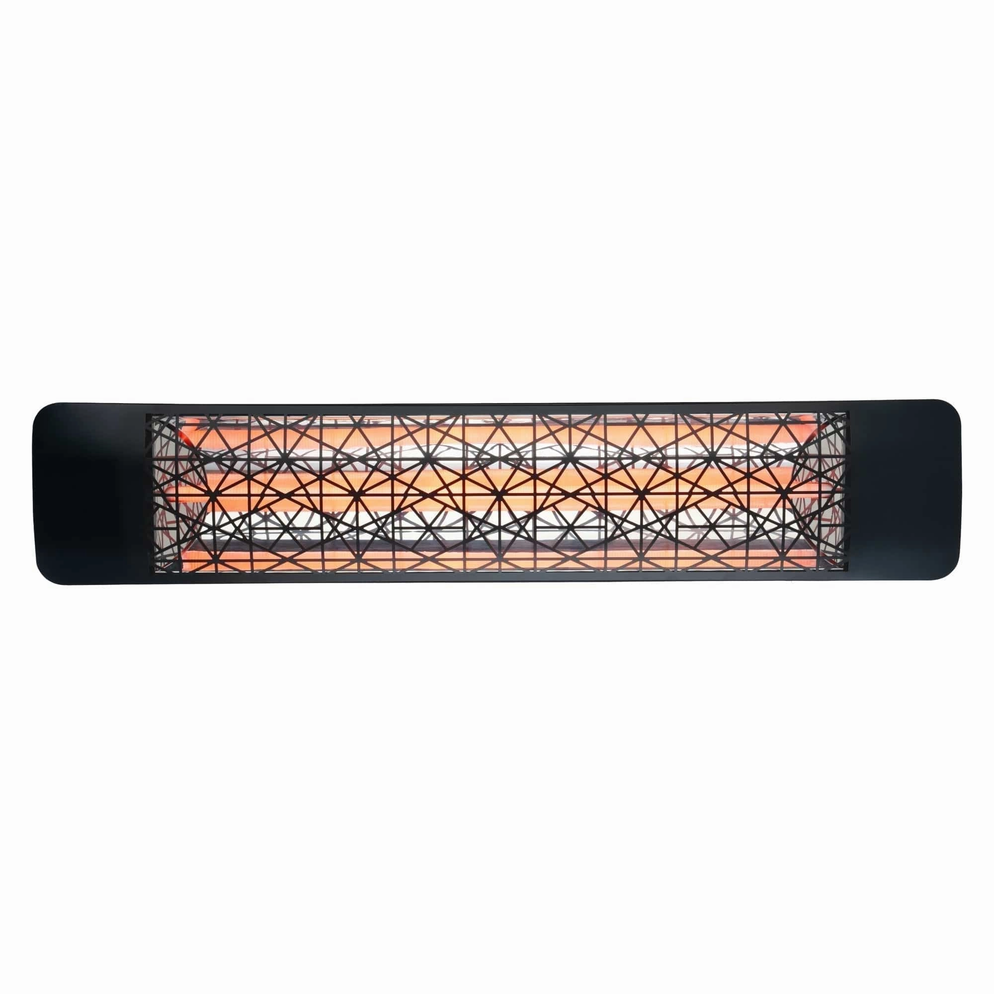 Eurofase EF25 Series 39-inch Black Stainless Steel Single Element 2500 Watt 208V Electric Patio Heater with Decor Plate