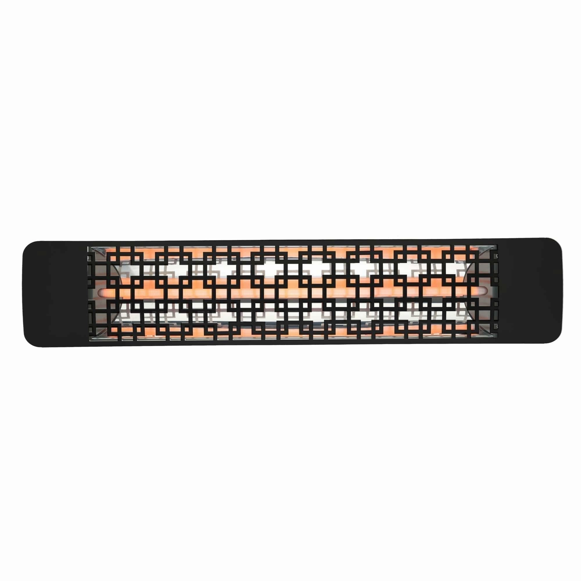 Eurofase EF25 Series 39-inch Black Stainless Steel Single Element 2500 Watt 240V Electric Patio Heater with Decor Plate