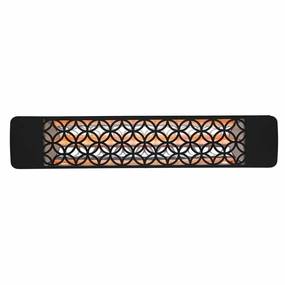 Eurofase EF25 Series 39-inch Black Stainless Steel Single Element 2500 Watt 240V Electric Patio Heater with Decor Plateweatherproof outdoor heater