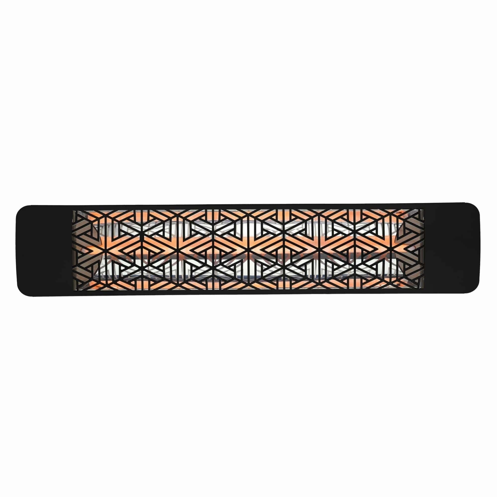 Eurofase EF25 Series 39-inch Black Stainless Steel Single Element 2500 Watt 240V Electric Patio Heater with Decor Plate