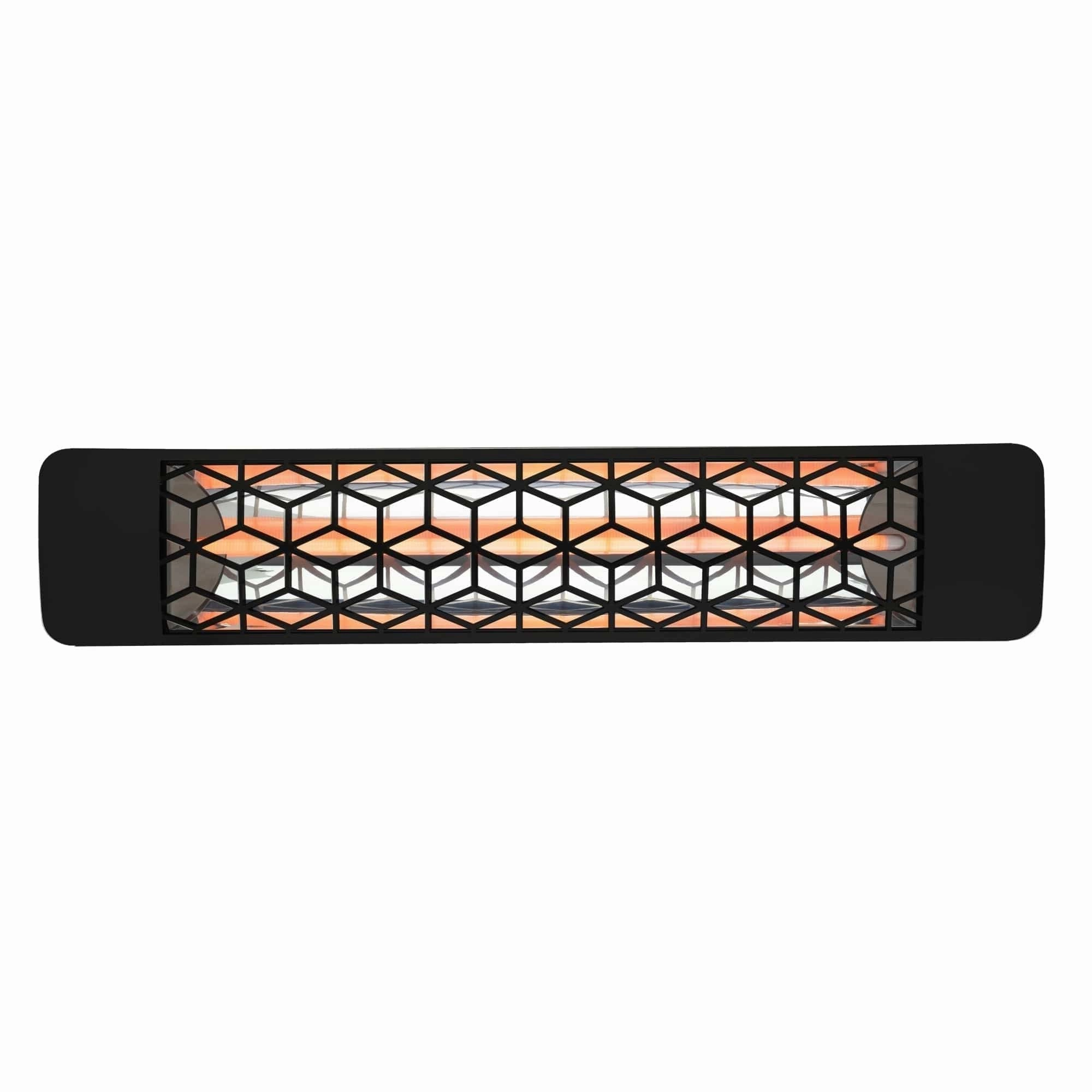 Eurofase EF25 Series 39-inch Black Stainless Steel Single Element 2500 Watt 240V Electric Patio Heater with Decor Plate