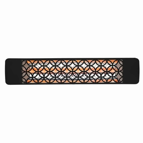 Eurofase EF25 Series 39-inch Black Stainless Steel Single Element 2500 Watt 480V Electric Patio Heater with Decor Plateweatherproof outdoor heater