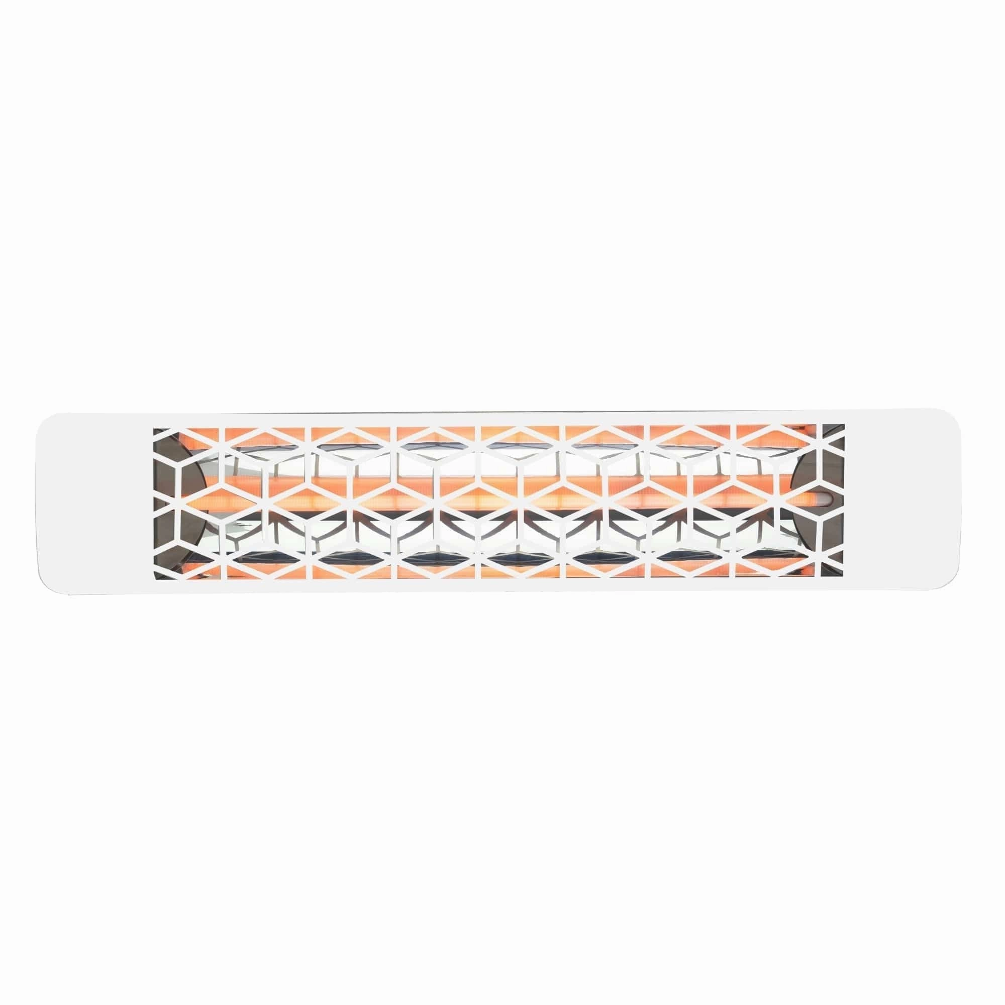 Eurofase EF25 Series 39-inch White Stainless Steel Single Element 2500 Watt 240V Electric Patio Heater with Decor Plate