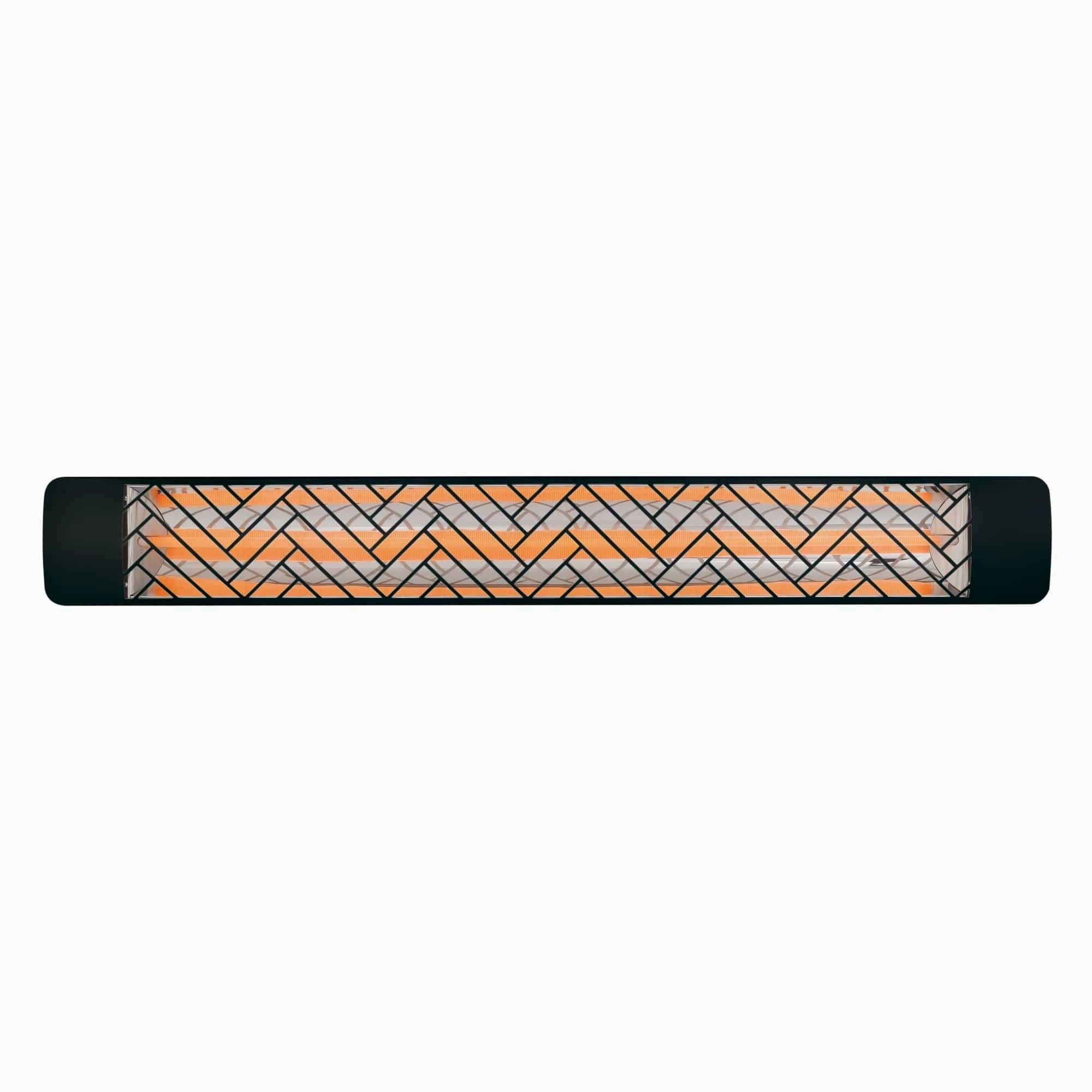 Eurofase EF30 Series 61-inch Black Stainless Steel Single Element 3000 Watt 208V Electric Patio Heater with Decor Plate