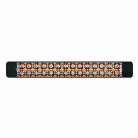 Eurofase EF30 Series 61-inch Black Stainless Steel Single Element 3000 Watt 208V Electric Patio Heater with Decor Plateweatherproof outdoor heater