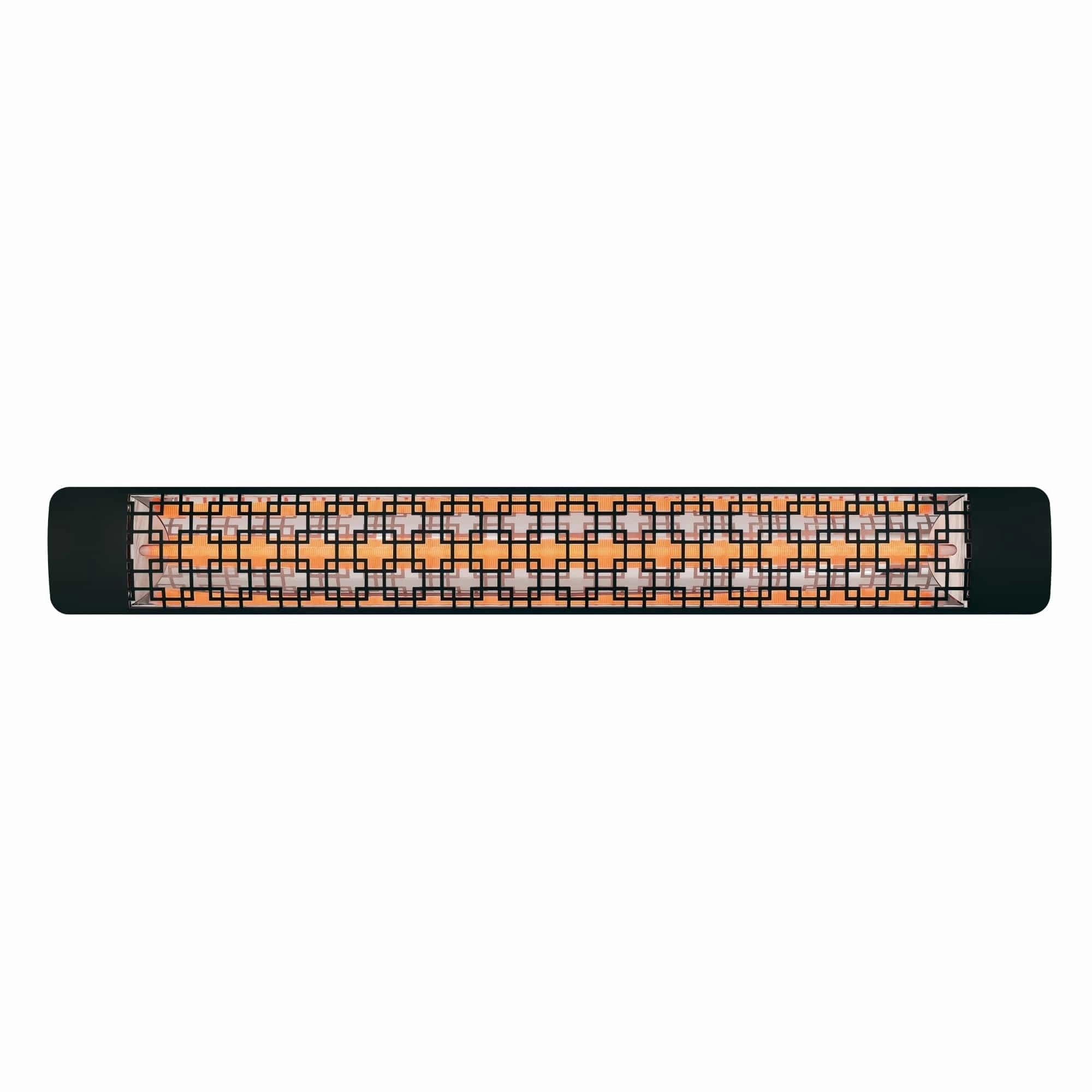 Eurofase EF30 Series 61-inch Black Stainless Steel Single Element  3000 Watt 240V Electric Patio Heater with Decor Plateweatherproof outdoor heater