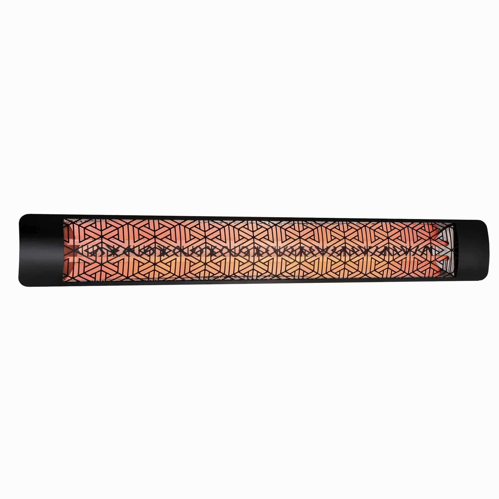 Eurofase EF30 Series 61-inch Black Stainless Steel Single Element  3000 Watt 240V Electric Patio Heater with Decor Plate
