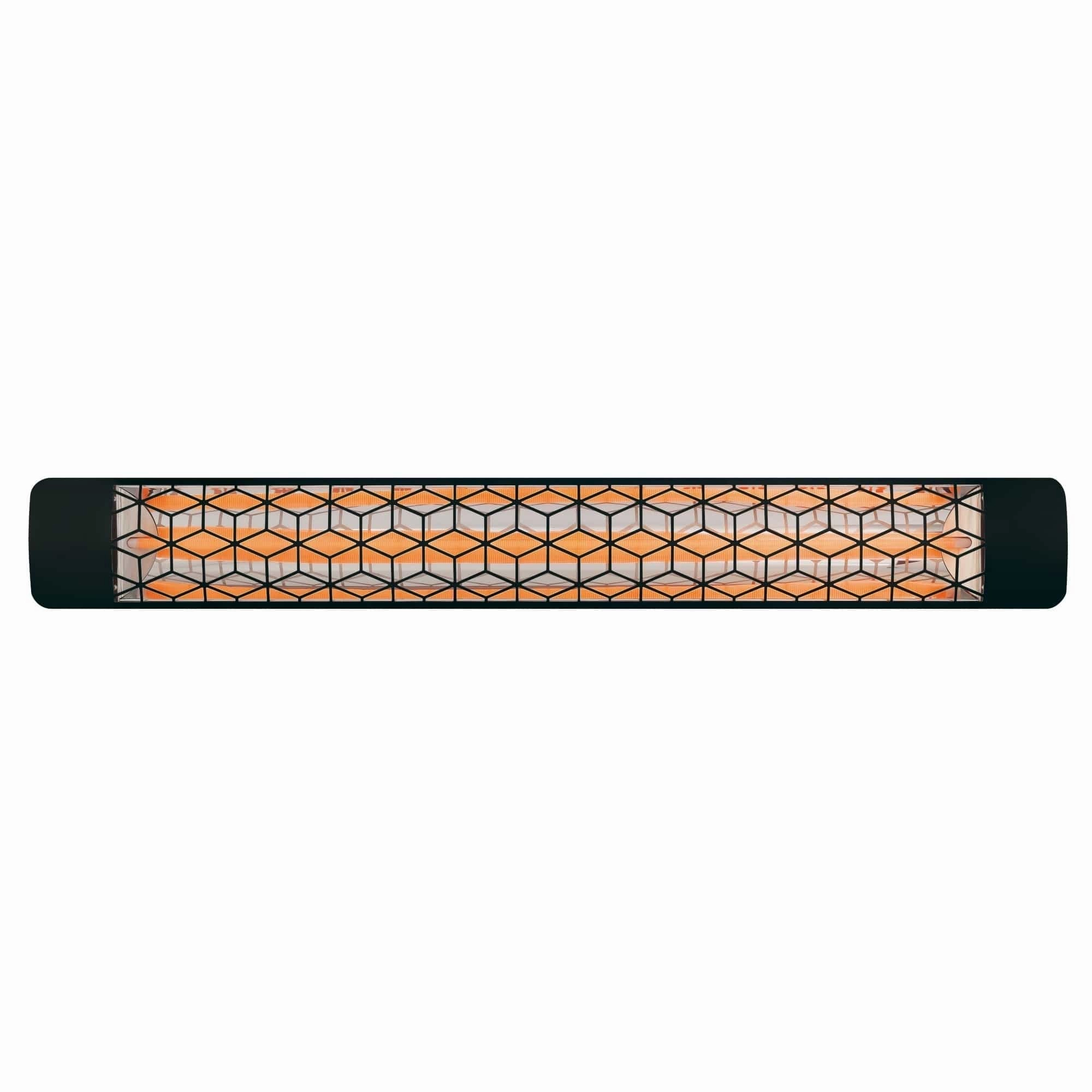 Eurofase EF30 Series 61-inch Black Stainless Steel Single Element  3000 Watt 240V Electric Patio Heater with Decor Plate