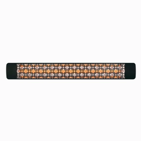 Eurofase EF30 Series 61-inch Black Stainless Steel Single Element  3000 Watt 277V Electric Patio Heater with Decor Plateweatherproof outdoor heater