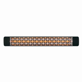 Eurofase EF30 Series 61-inch Black Stainless Steel Single Element  3000 Watt 480V Electric Patio Heater with Decor Plateweatherproof outdoor heater