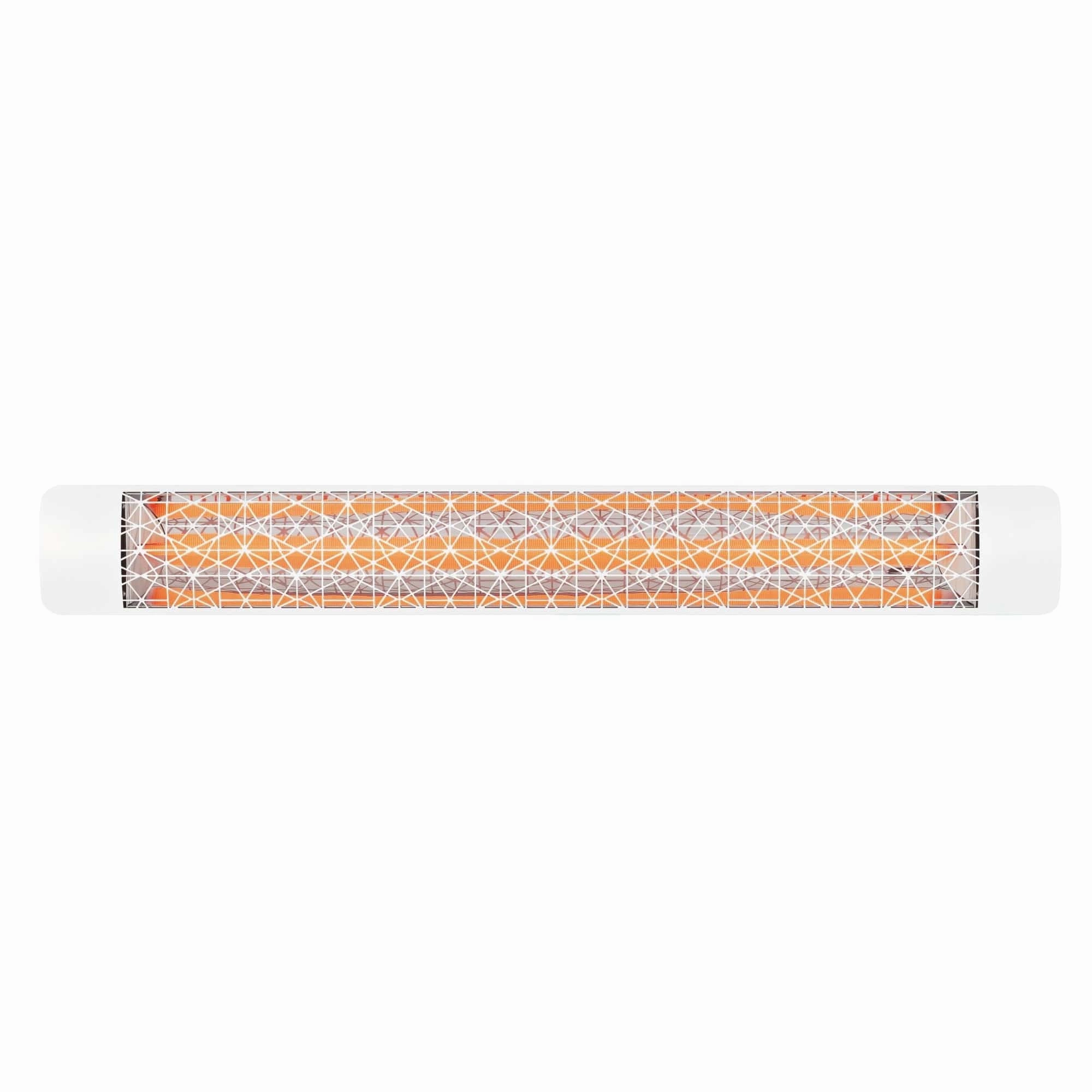 Eurofase EF30 Series 61-inch White Stainless Steel Single Element 3000 Watt 208V Heater Electric Patio Heater with Decor Plate