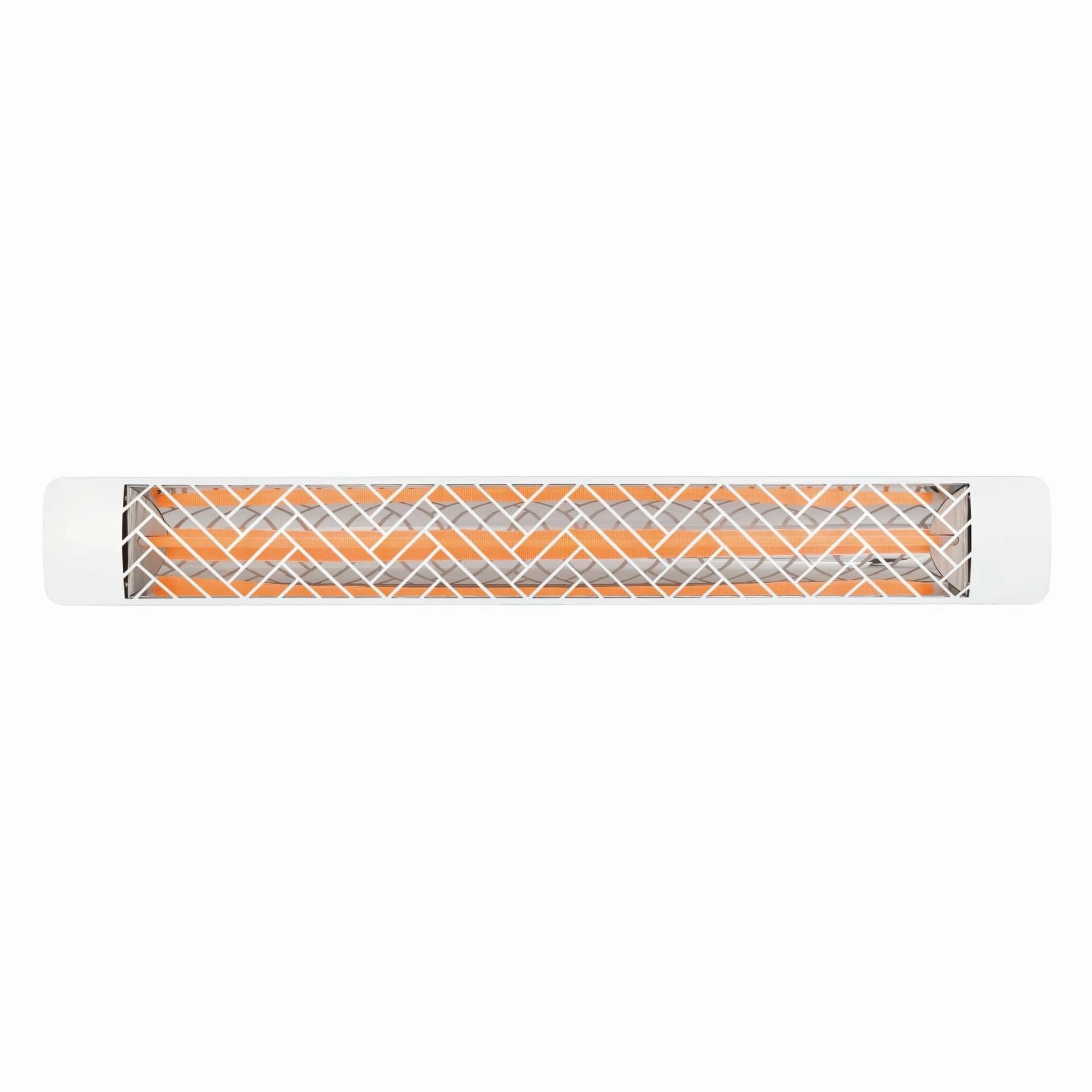 Eurofase EF30 Series 61-inch White Stainless Steel Single Element 3000 Watt 208V Heater Electric Patio Heater with Decor Plate