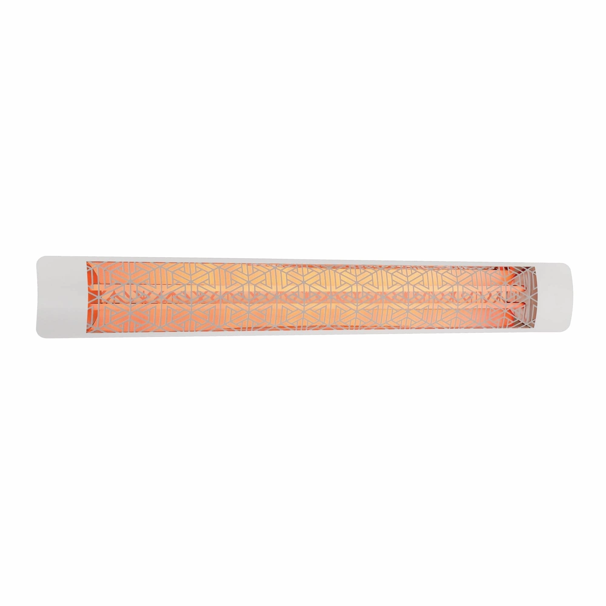 Eurofase EF30 Series 61-inch White Stainless Steel Single Element 3000 Watt 208V Heater Electric Patio Heater with Decor Plate