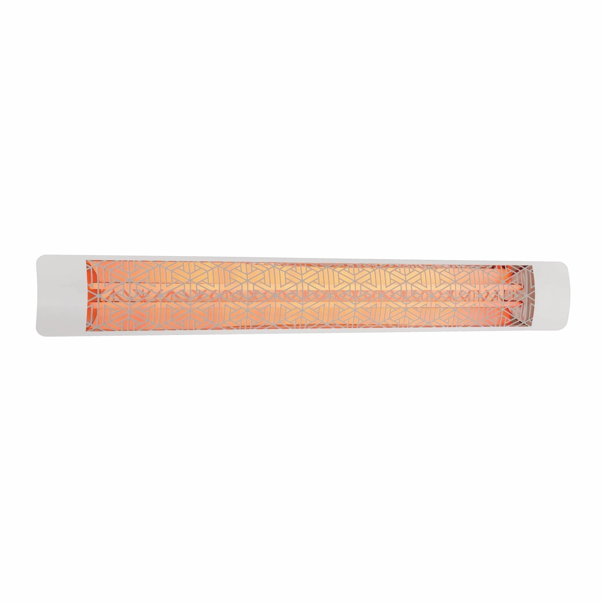 Eurofase EF30 Series 61-inch White Stainless Steel Single Element 3000 Watt 240V Heater Electric Patio Heater with Decor Plate