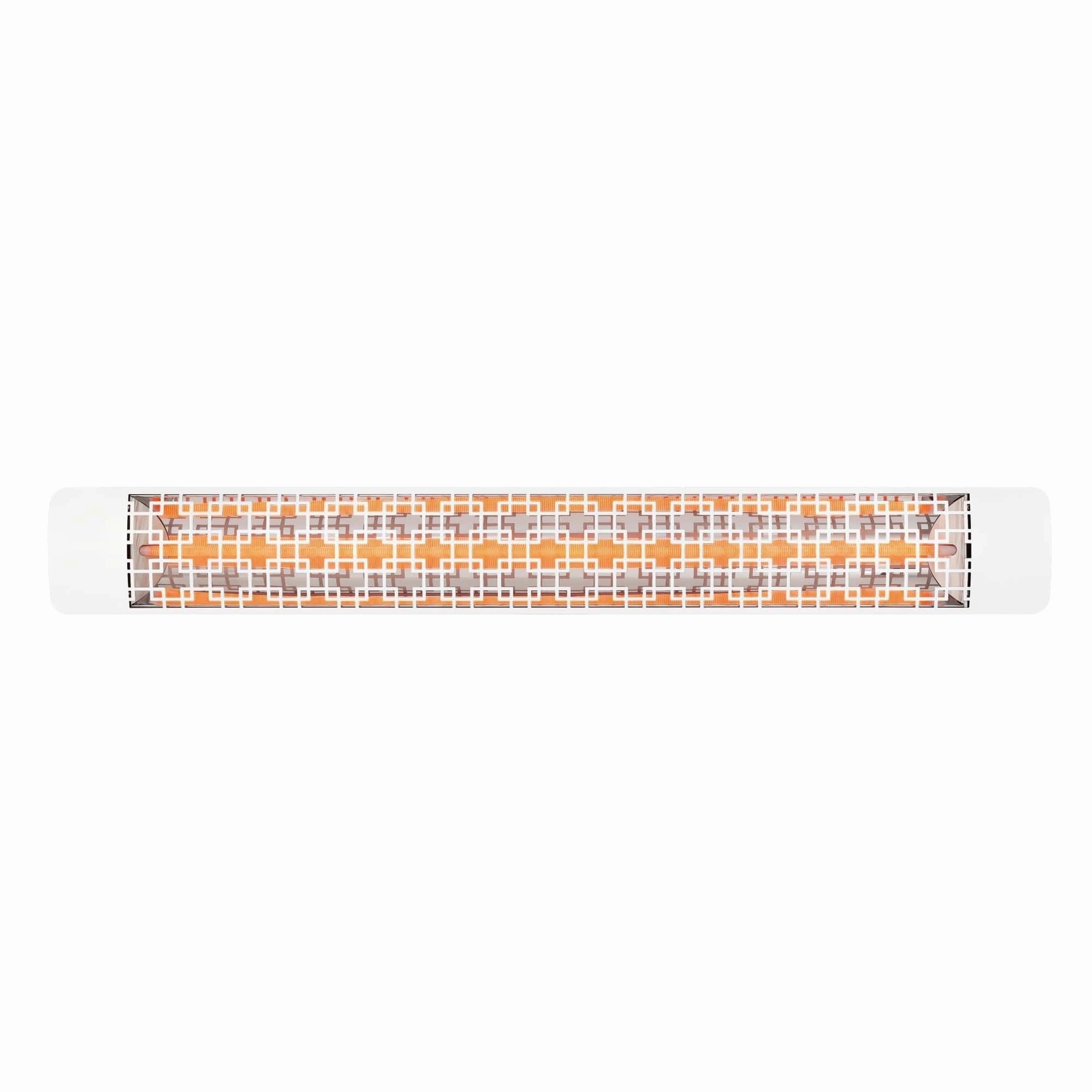 Eurofase EF30 Series 61-inch White Stainless Steel Single Element 3000 Watt 240V Heater Electric Patio Heater with Decor Plate