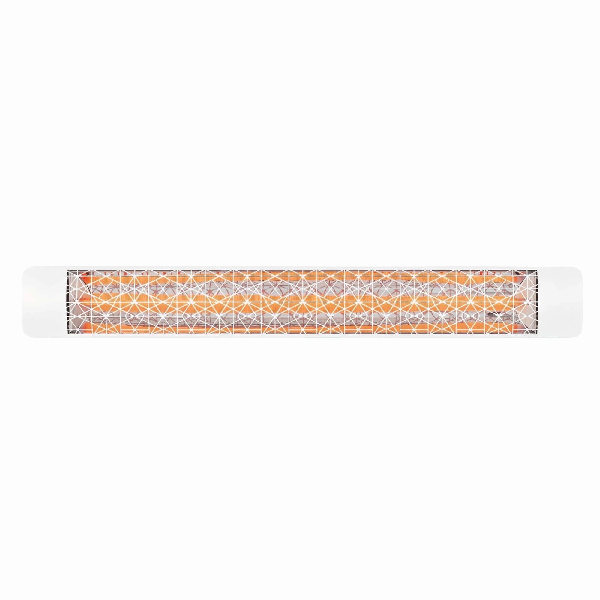 Eurofase EF30 Series 61-inch White Stainless Steel Single Element 3000 Watt 240V Heater Electric Patio Heater with Decor Plate