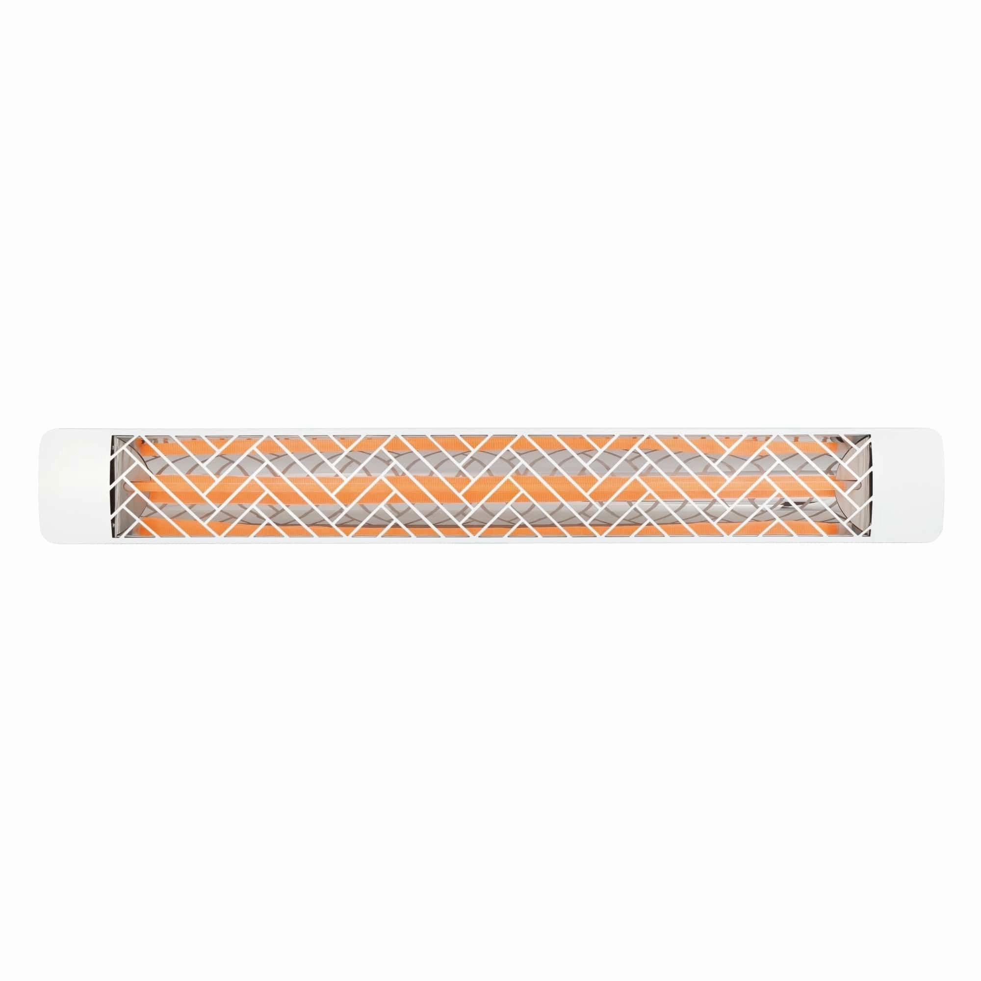 Eurofase EF30 Series 61-inch White Stainless Steel Single Element 3000 Watt 240V Heater Electric Patio Heater with Decor Plate