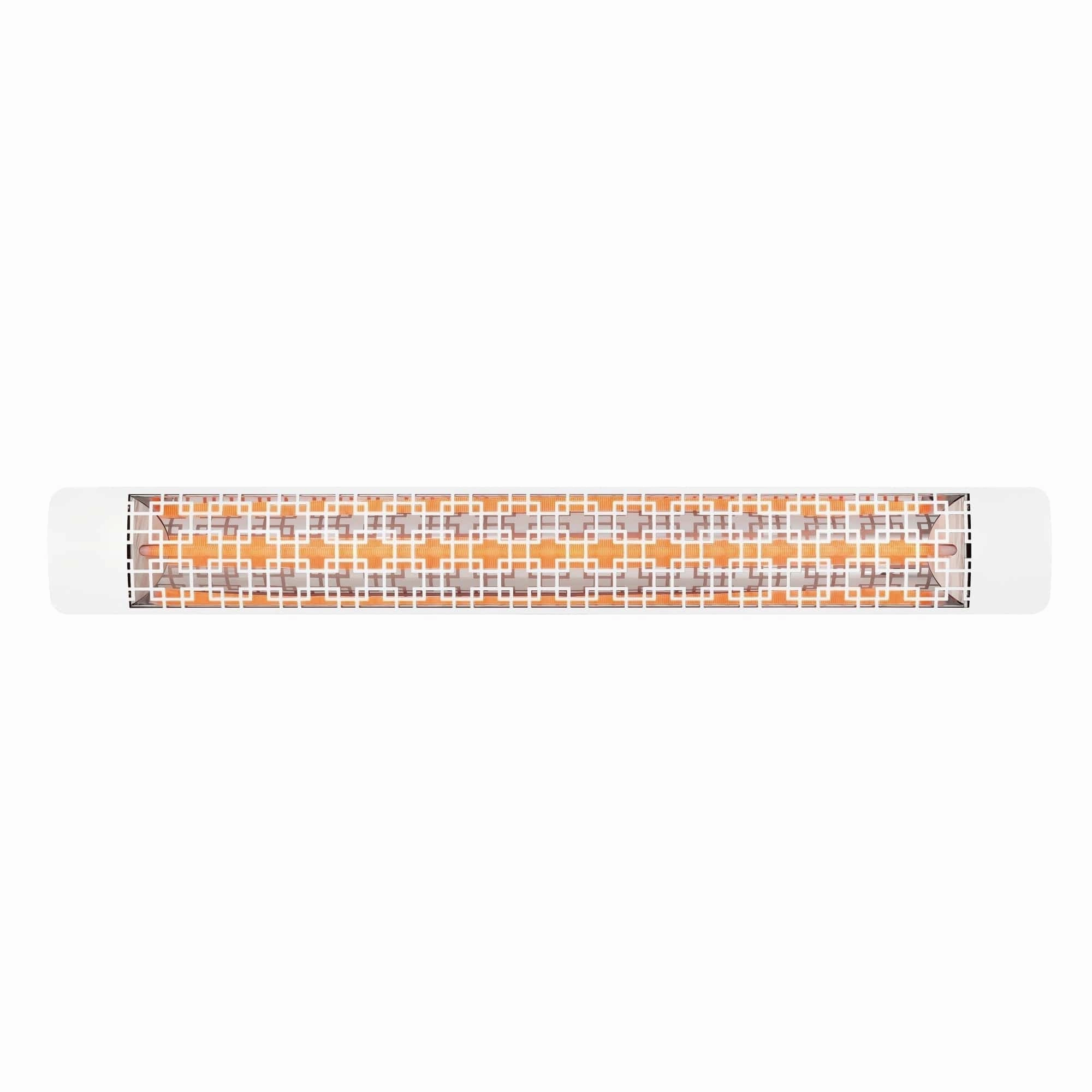 Eurofase EF30 Series 61-inch White Stainless Steel Single Element 3000 Watt 480V Heater Electric Patio Heater with Decor Plate