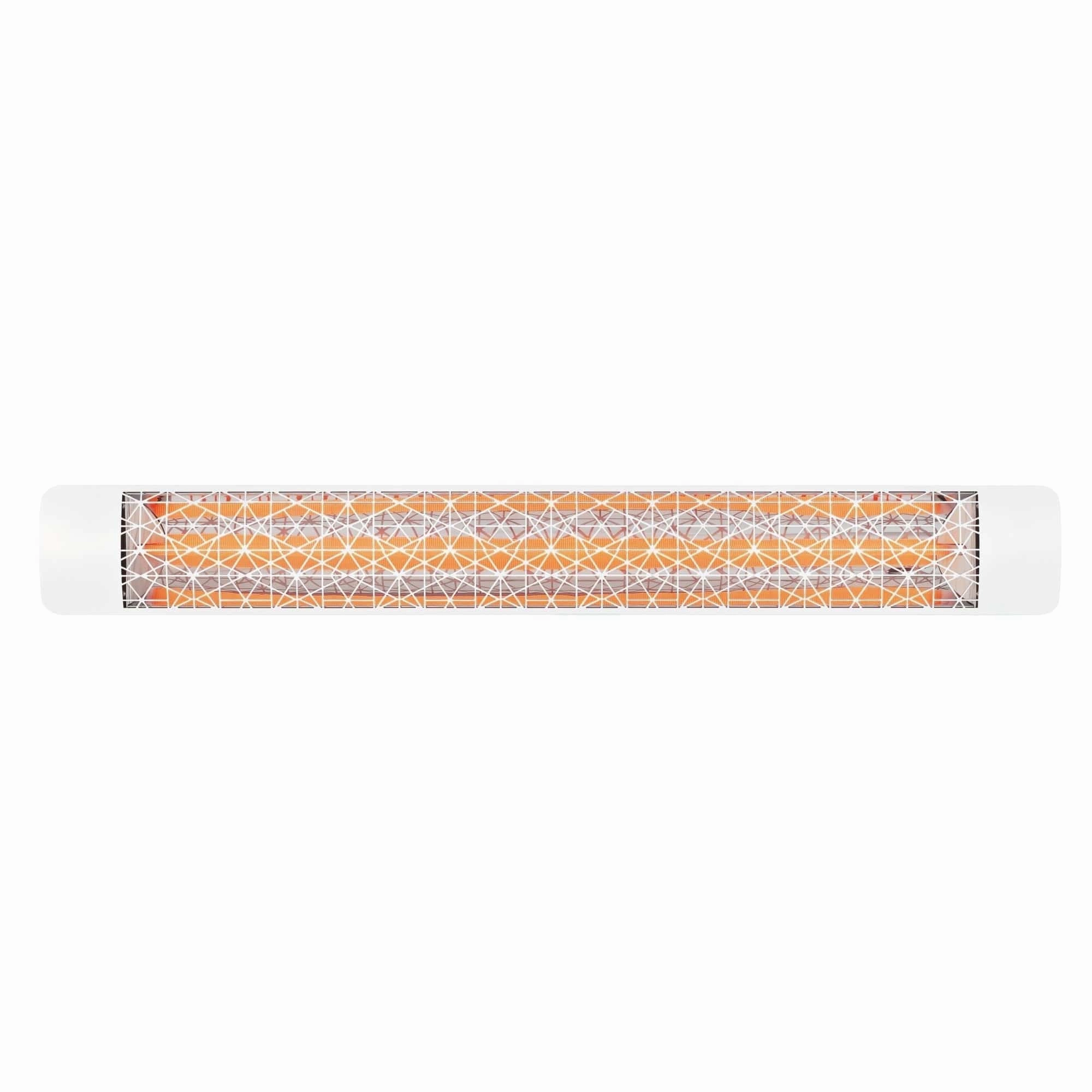 Eurofase EF30 Series 61-inch White Stainless Steel Single Element 3000 Watt 480V Heater Electric Patio Heater with Decor Plate