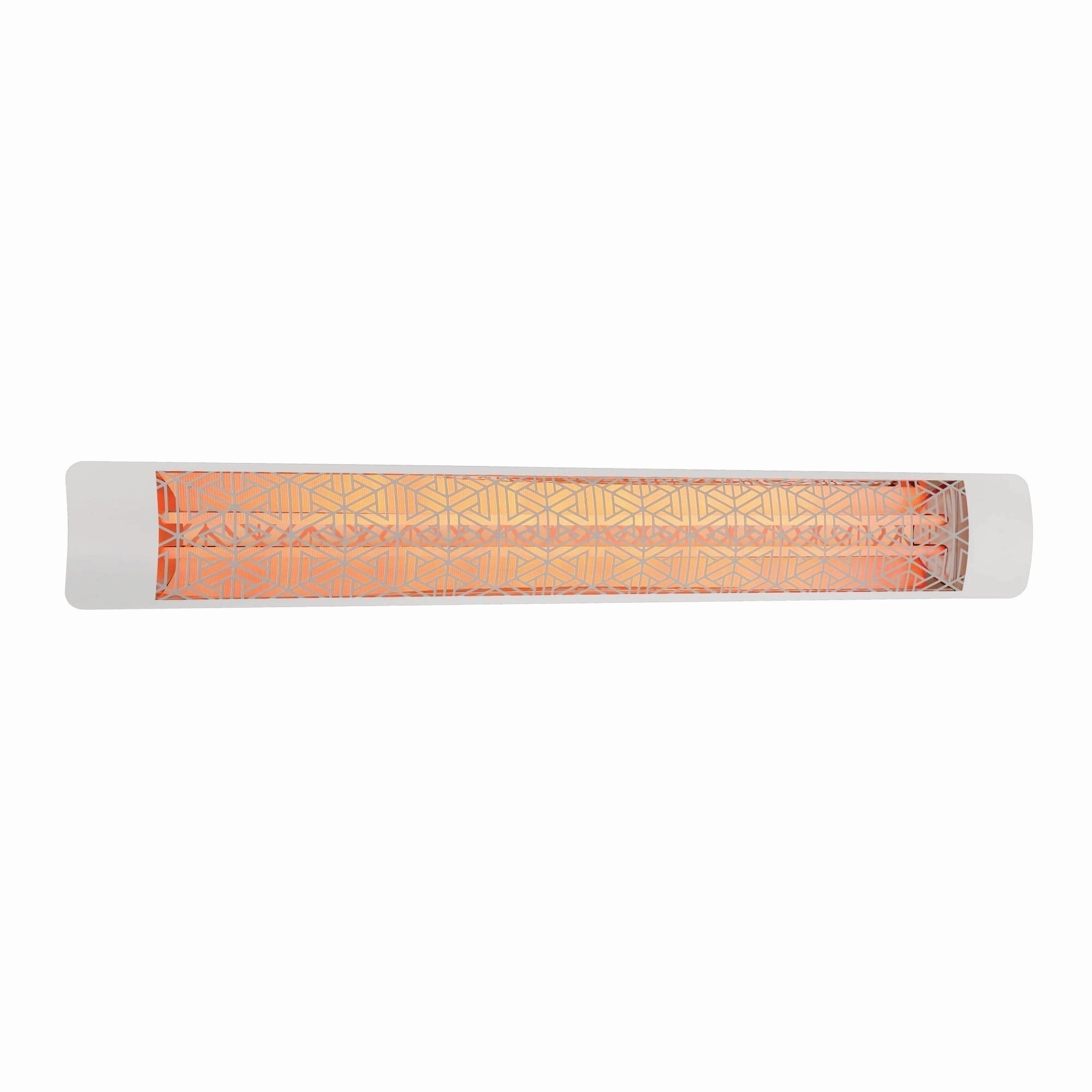 Eurofase EF30 Series 61-inch White Stainless Steel Single Element 3000 Watt 480V Heater Electric Patio Heater with Decor Plate