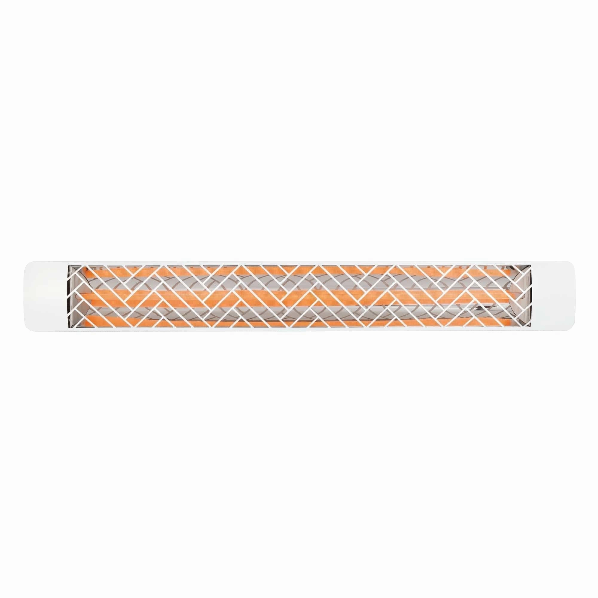 Eurofase EF30 Series 61-inch White Stainless Steel Single Element 3000 Watt 480V Heater Electric Patio Heater with Decor Plate