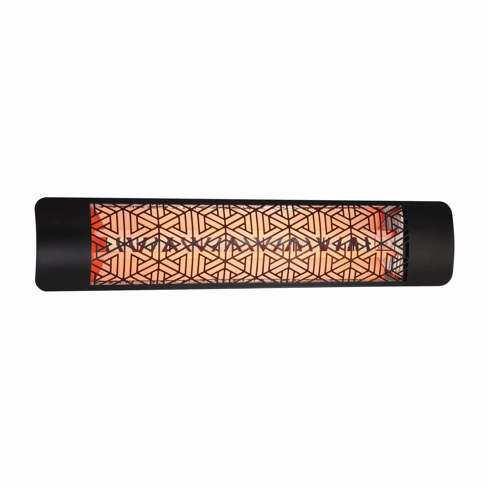 Eurofase EF40 Series 39-inch Black Stainless Steel Dual Element 4000 Watt 208V Electric Patio Heater with Decor Plate