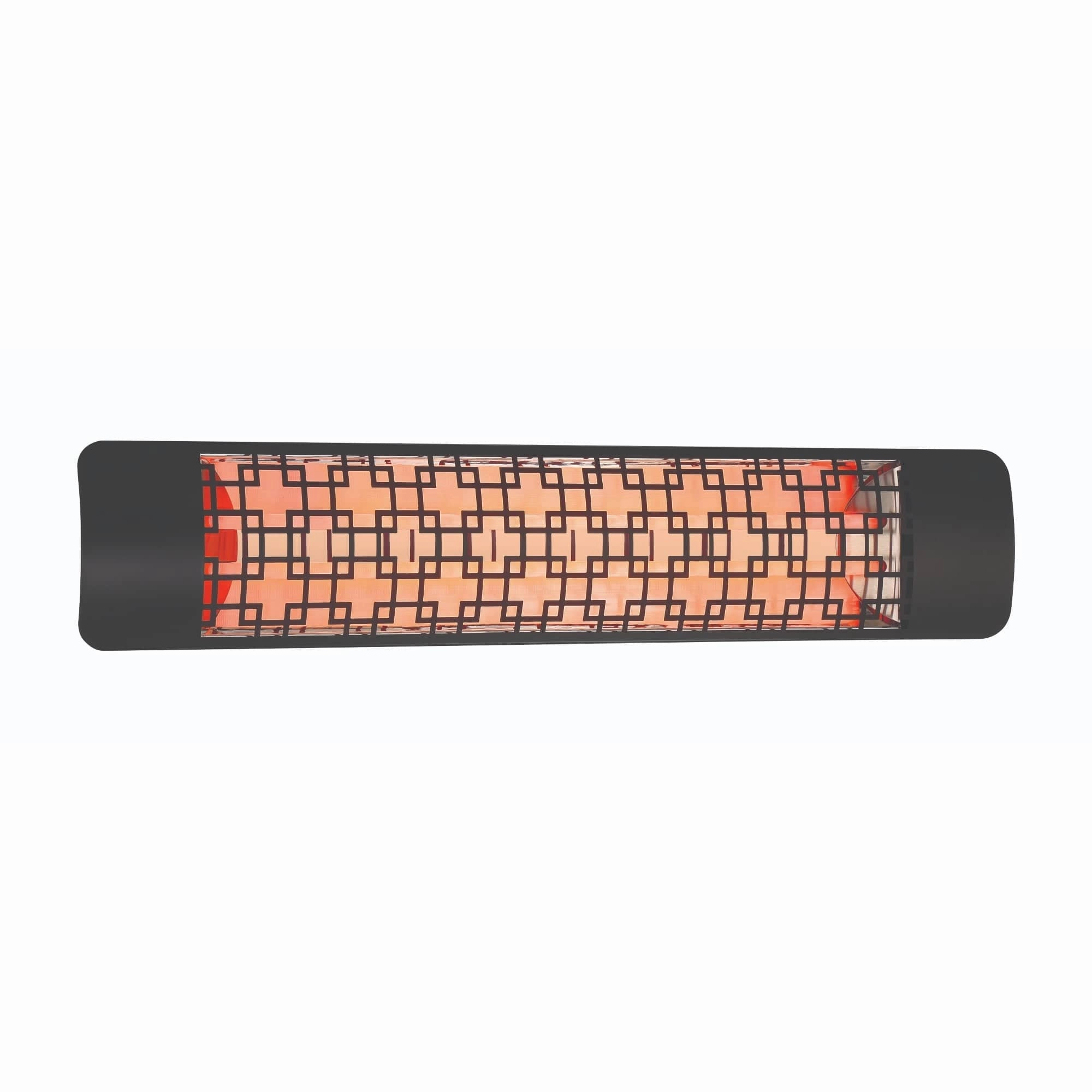 Eurofase EF40 Series 39-inch Black Stainless Steel Dual Element 4000 Watt 208V Electric Patio Heater with Decor Plate