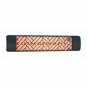 Eurofase EF40 Series 39-inch Black Stainless Steel Dual Element 4000 Watt 208V Electric Patio Heater with Decor Plateweatherproof outdoor heater