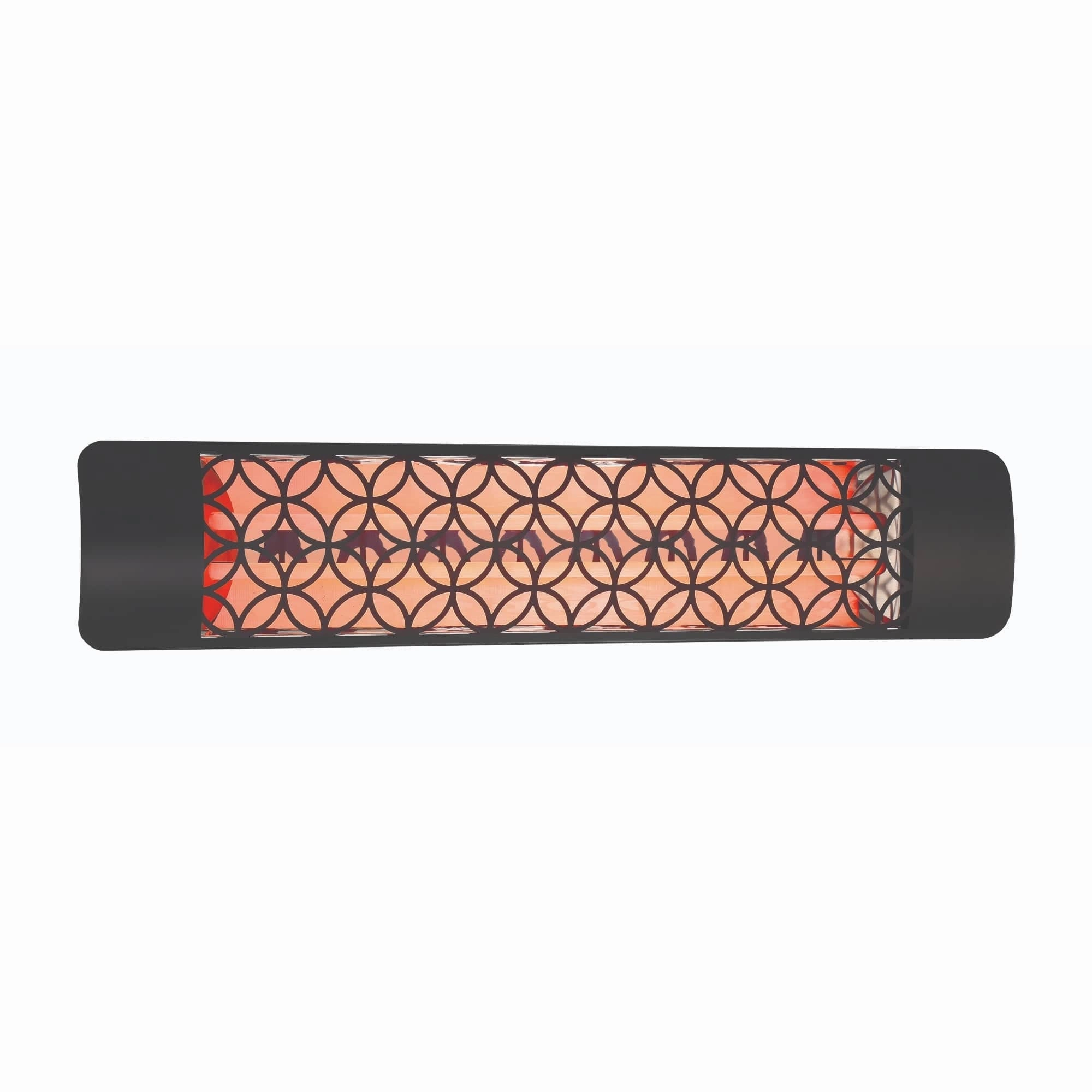Eurofase EF40 Series 39-inch Black Stainless Steel Dual Element 4000 Watt 208V Electric Patio Heater with Decor Plate